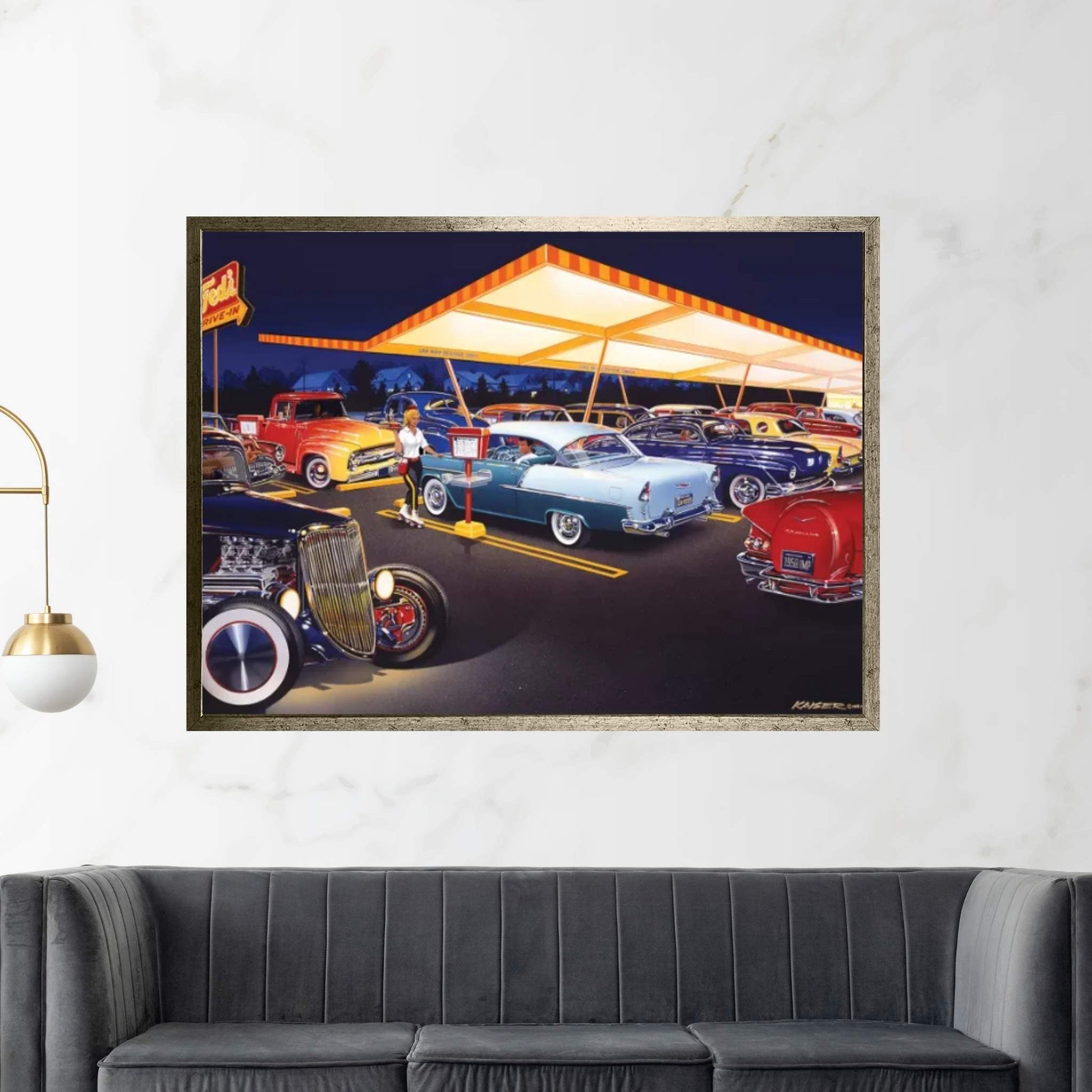 Ted's Drive-In Canvas Wall Art - Y Canvas