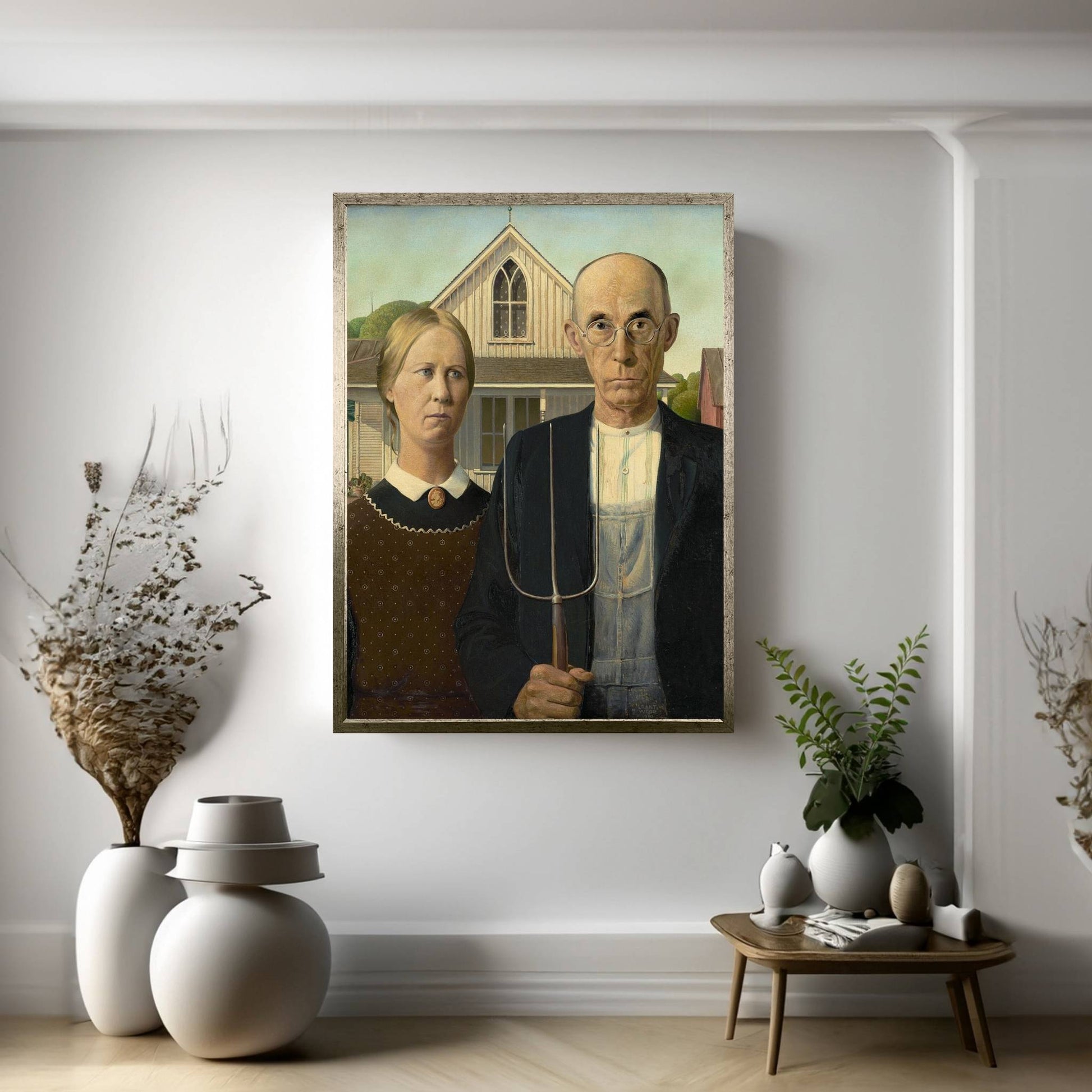 American Gothic Canvas Wall Art - Y Canvas