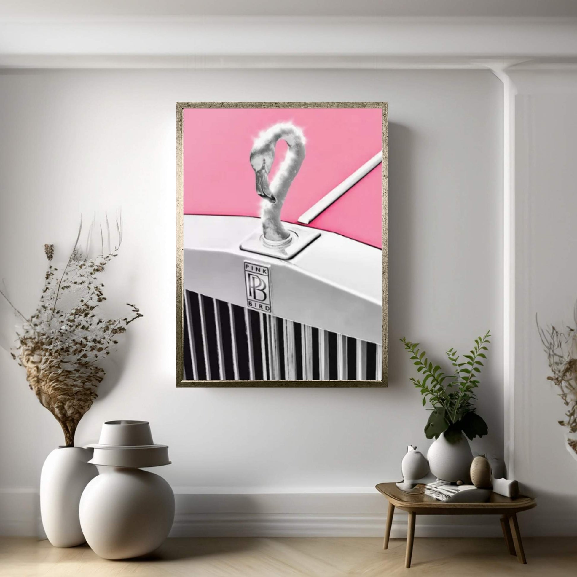 Pinkbird Canvas Wall Art - Y Canvas