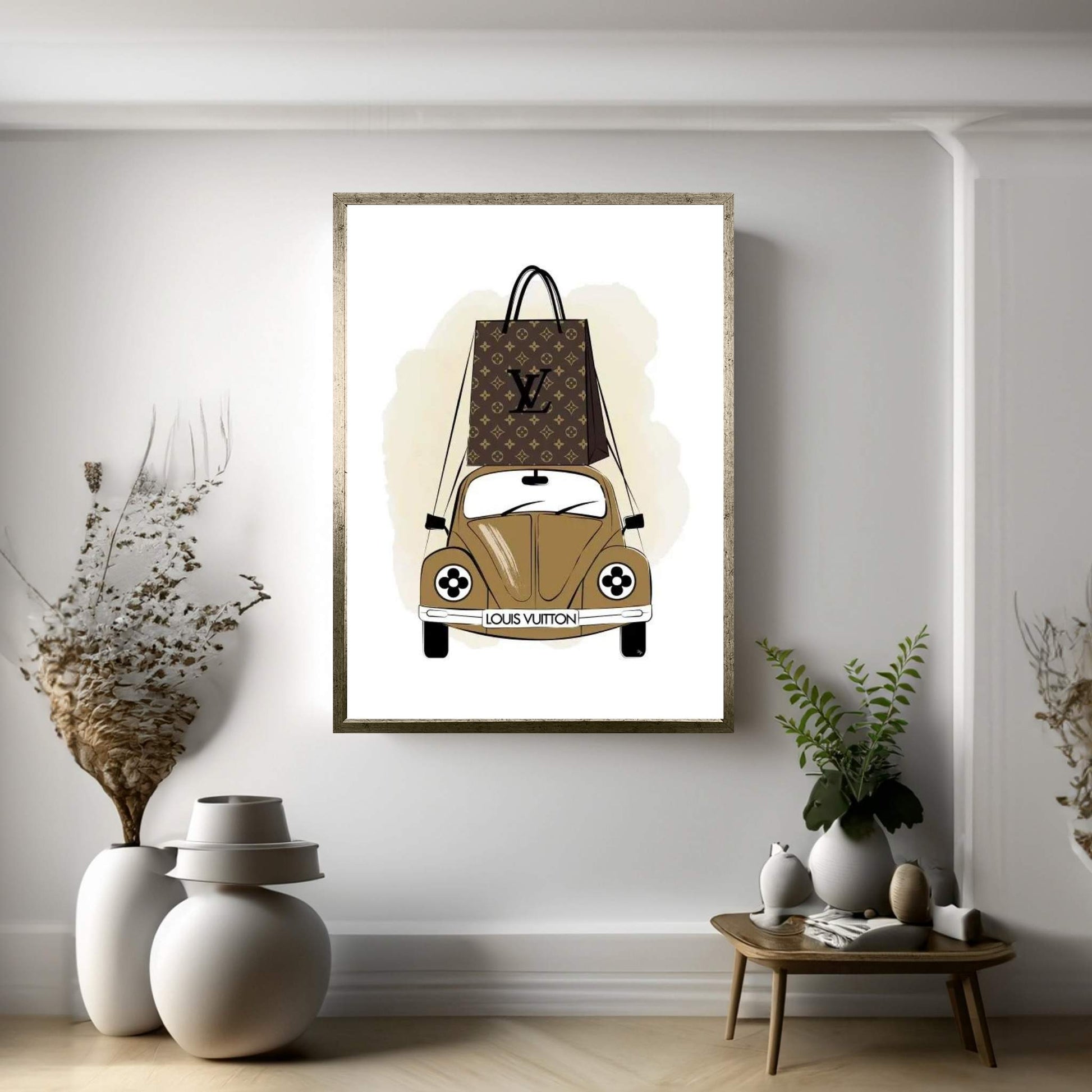 LV Car Canvas Wall Art - Y Canvas