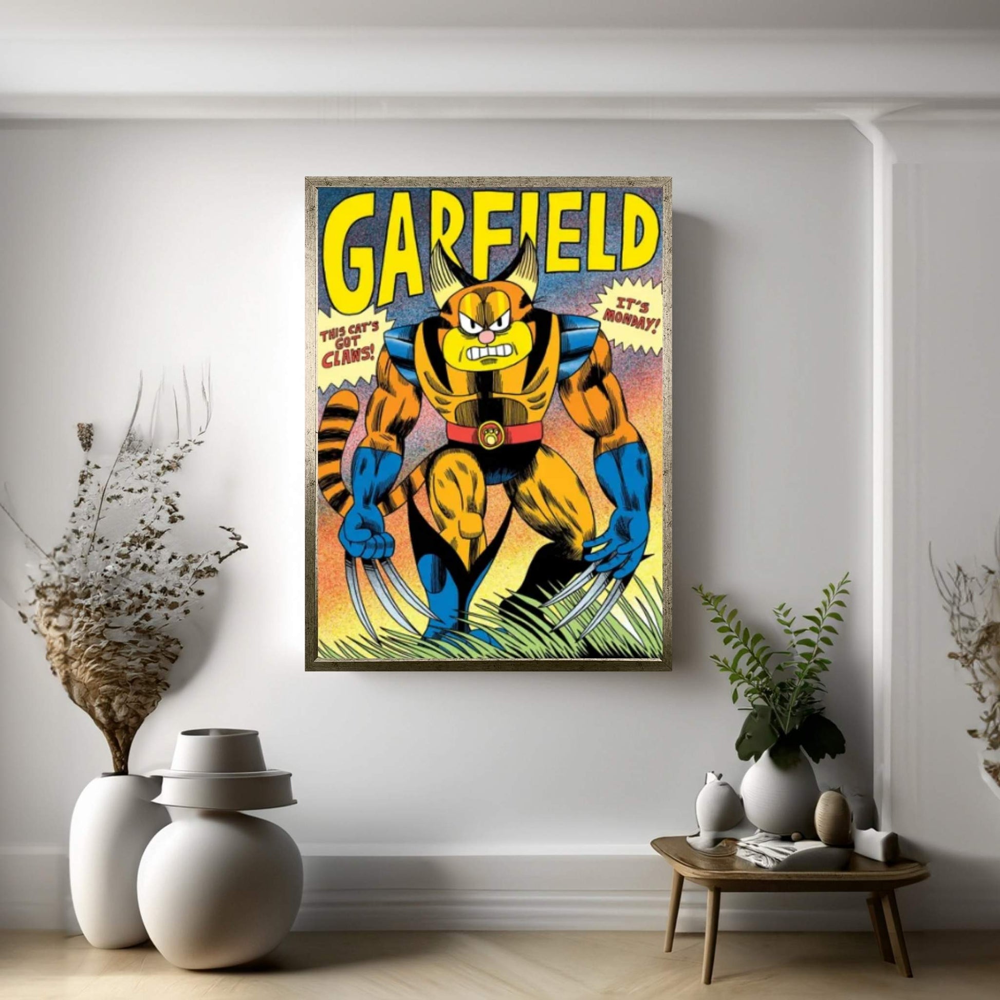 Wolverine Garfield Canvas Wall Art - Y Canvas