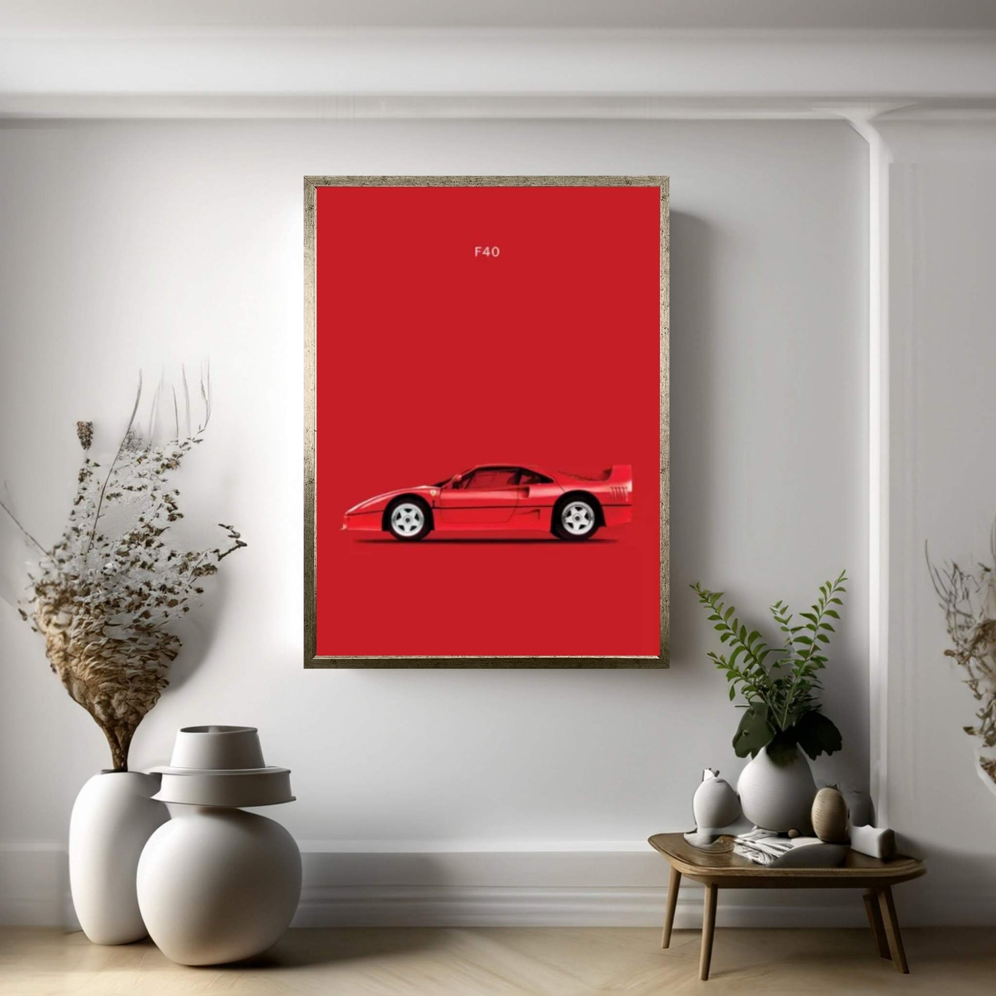 Ferrari F40 Canvas Wall Art - Y Canvas