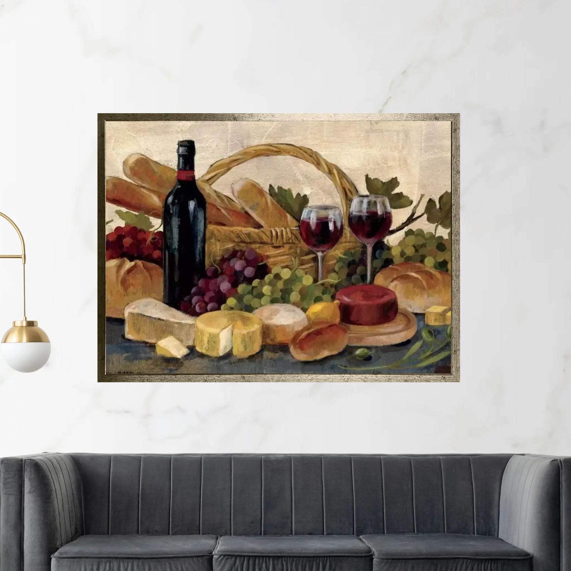 Tuscan Evening Wine Canvas Wall Art - Y Canvas