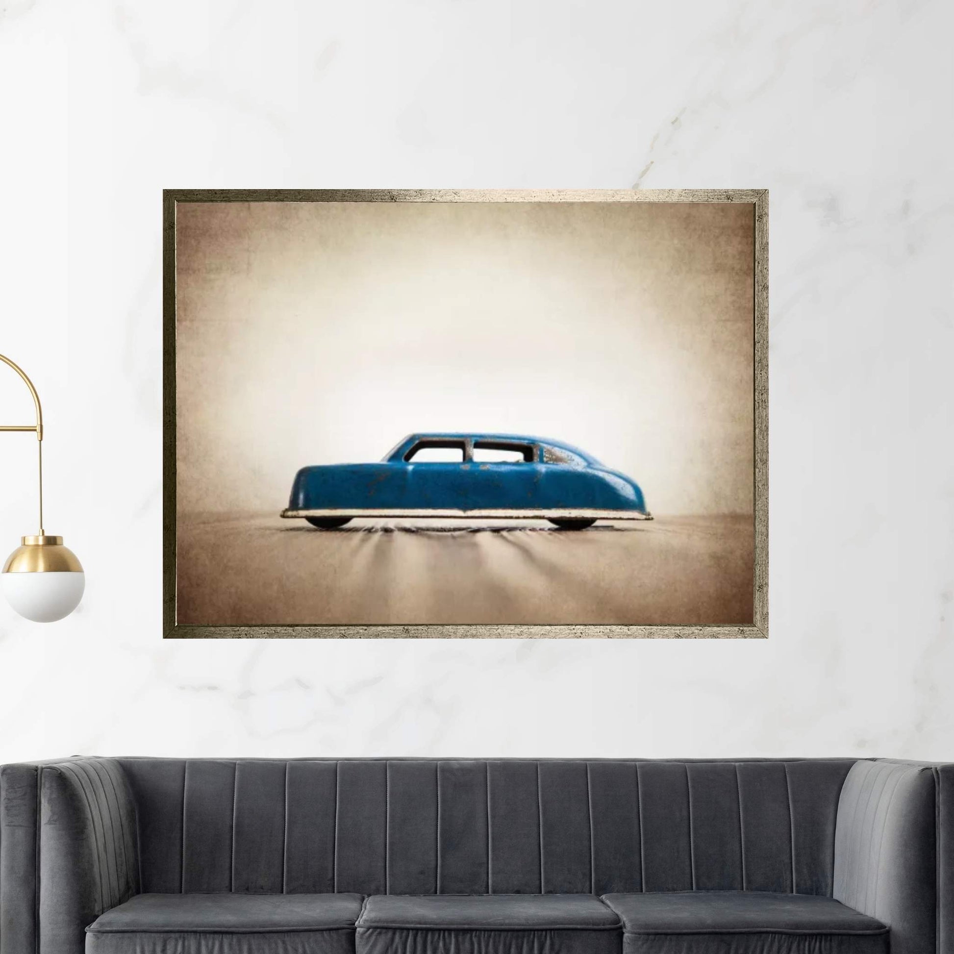 ARGO Blue Sedan Canvas Wall Art - Y Canvas