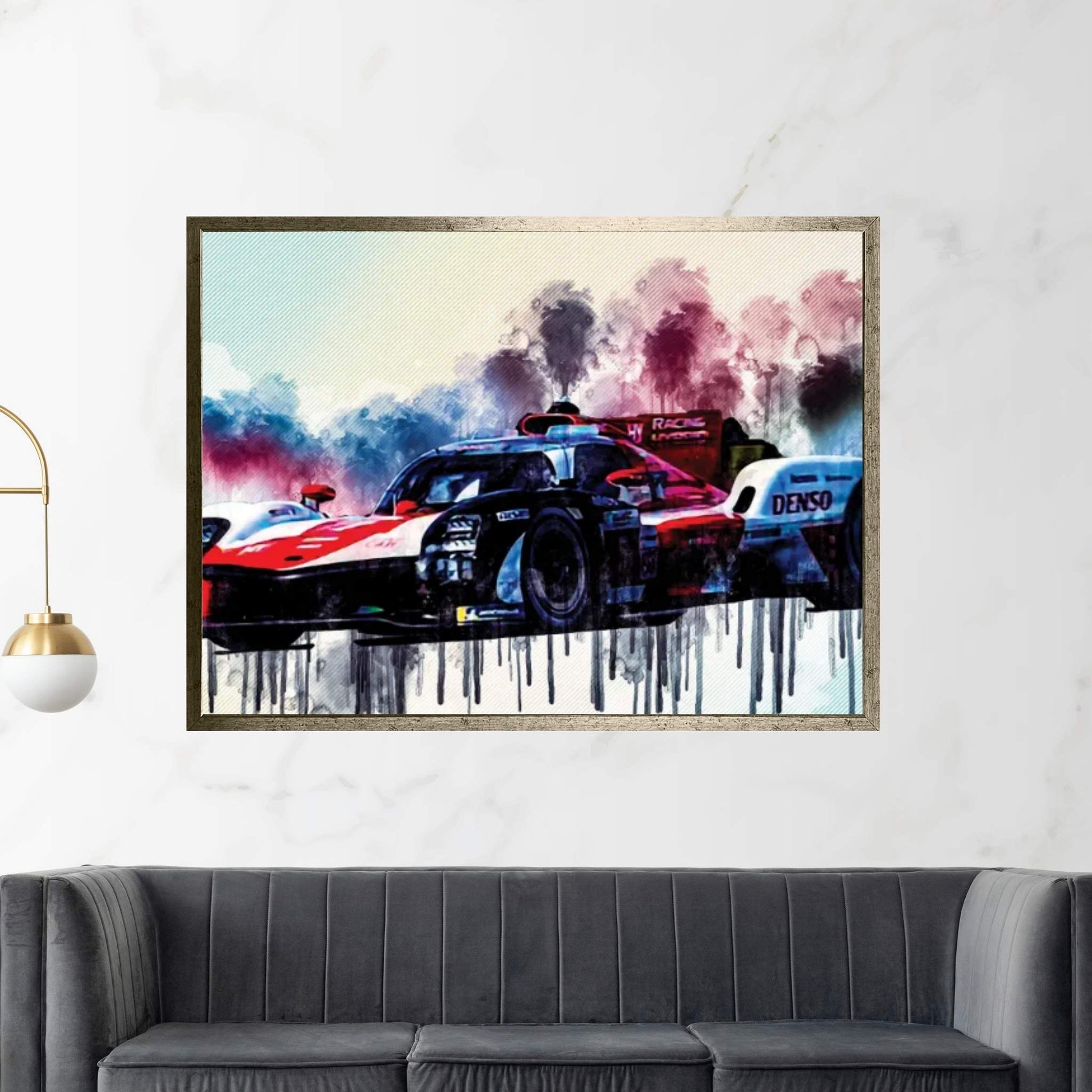 Fia Wec 2021 Toyota Gr010 Hybrid Le Mans Hypercar Racing Car Canvas Wall Art - Y Canvas