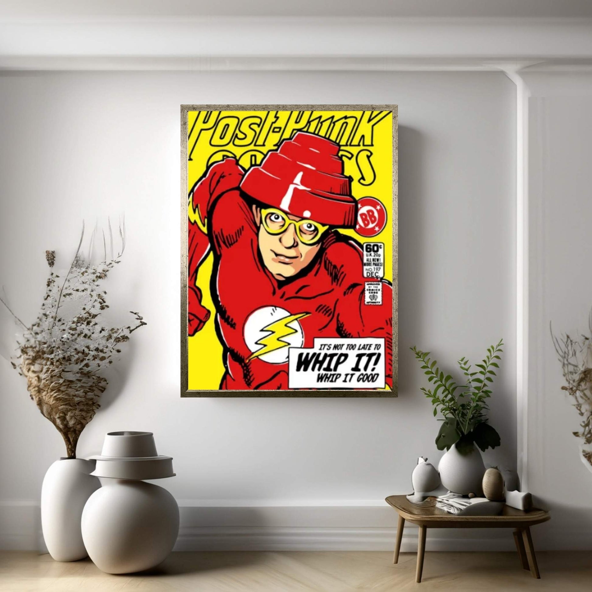 Post-Punk Comics - Whip It Canvas Wall Art - Y Canvas