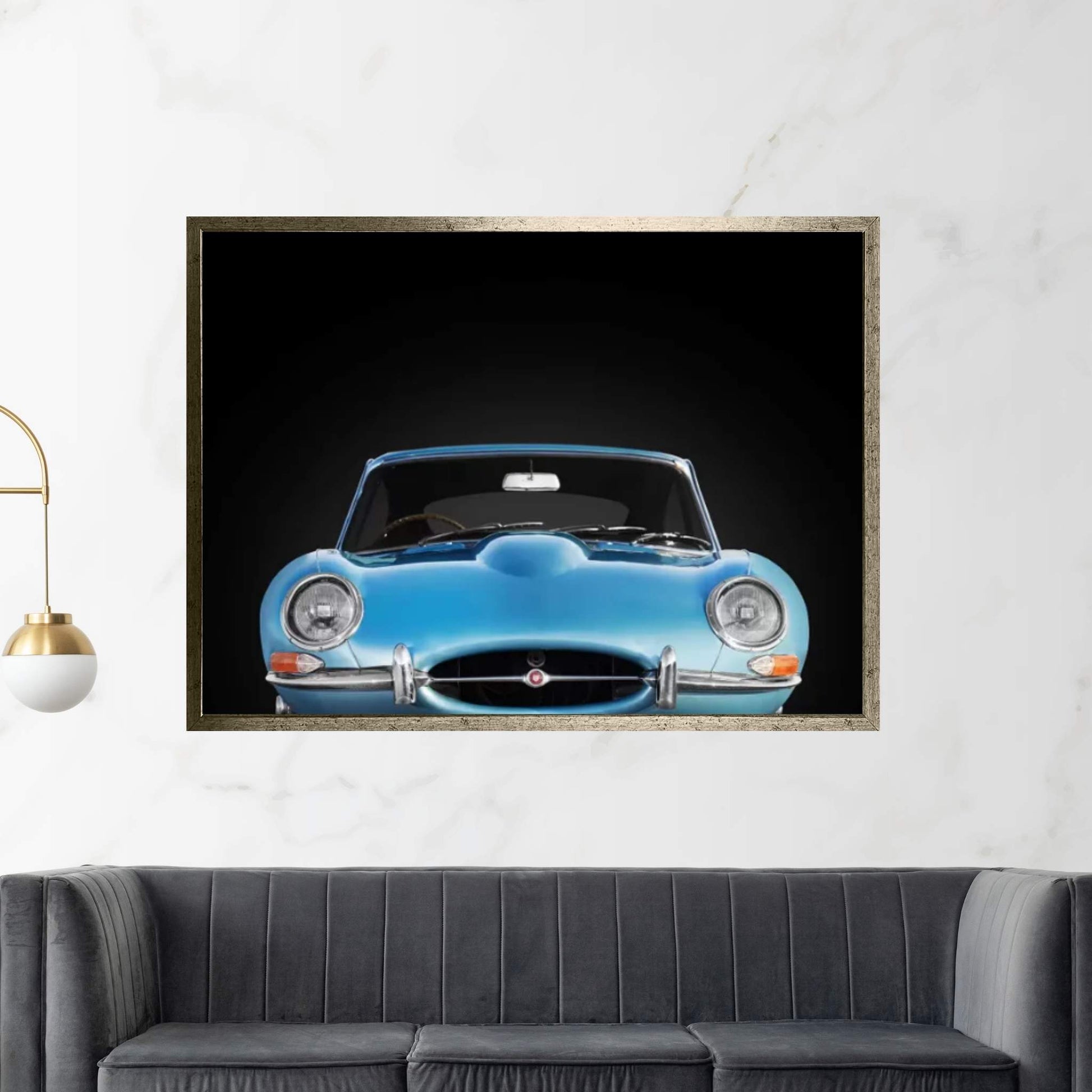 Jaguar E-Type Front Canvas Wall Art - Y Canvas