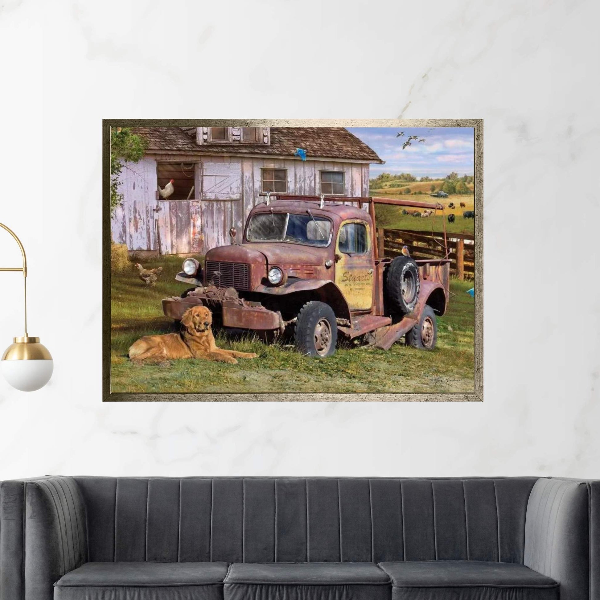 Stuart's Vintage Truck Canvas Wall Art - Y Canvas