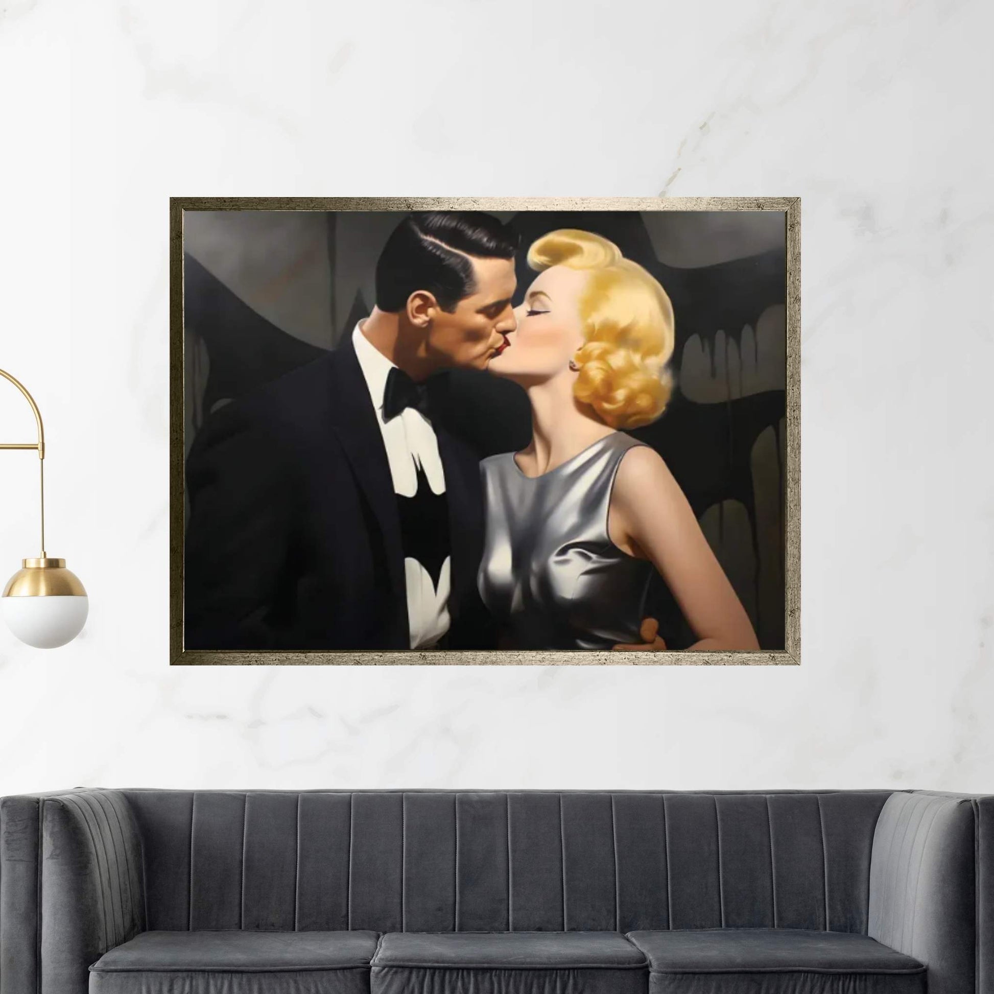 Marilyn And Batman Canvas Wall Art - Y Canvas