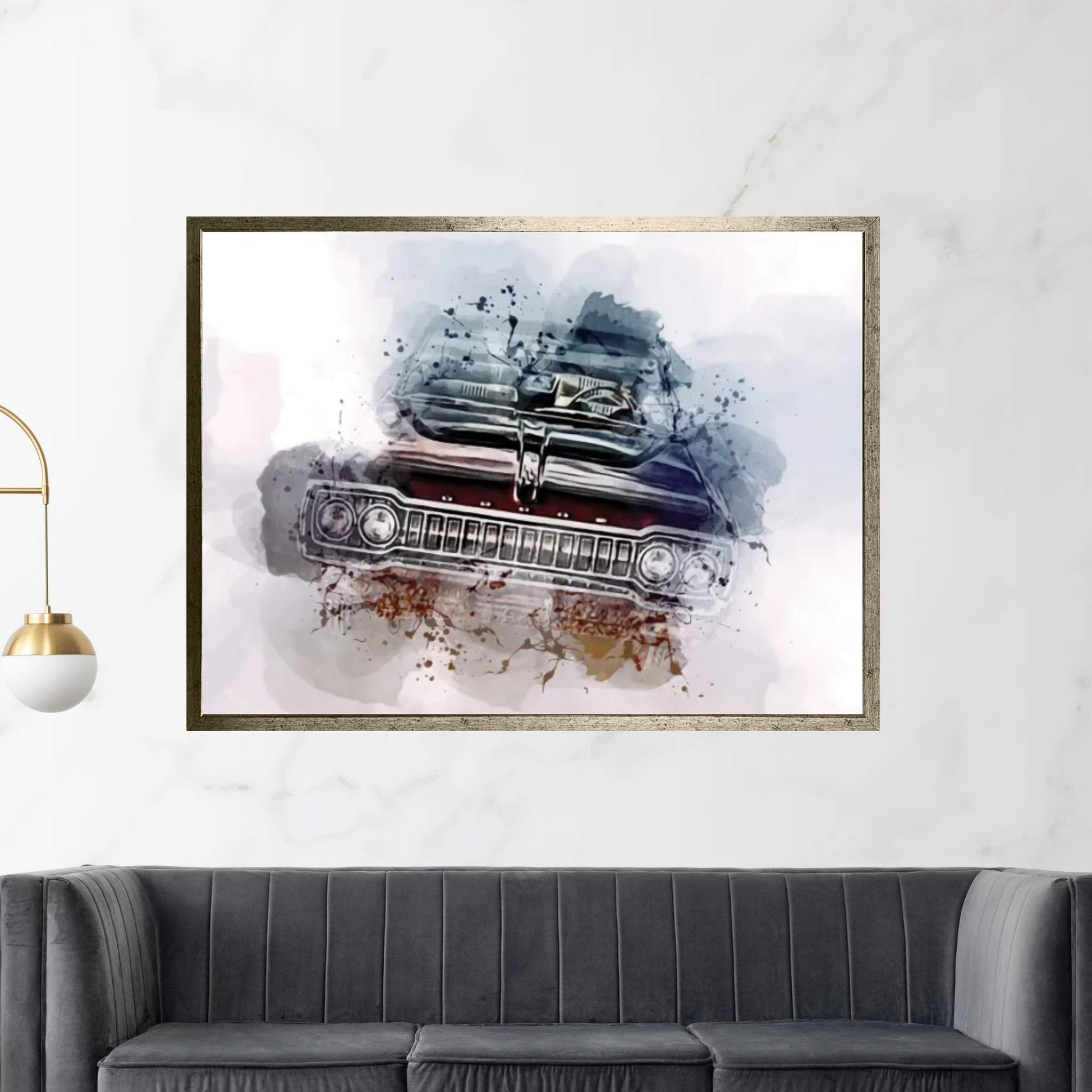 Dodge Coronet 500 Convertible 1965 Cars Canvas Wall Art - Y Canvas