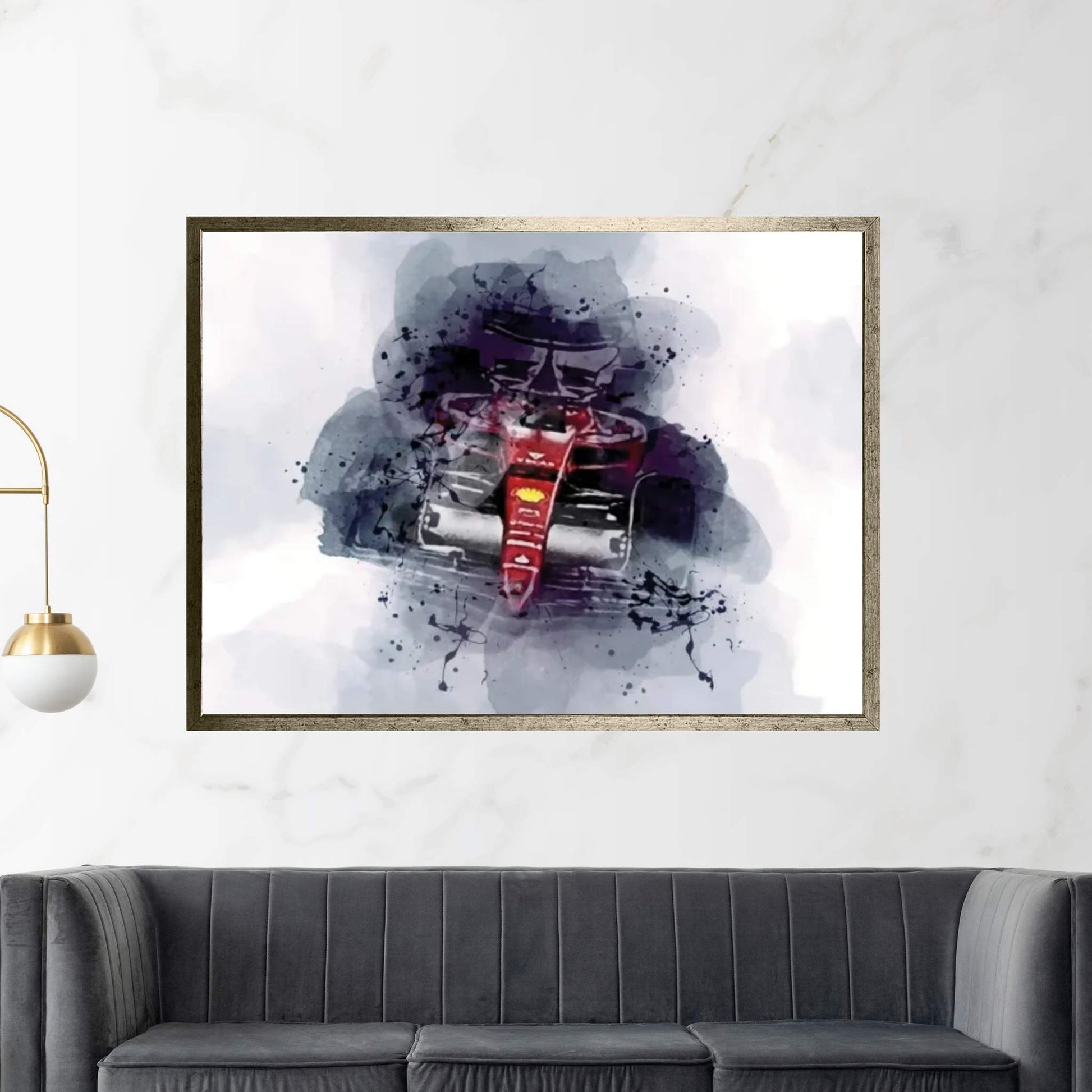 2022 Ferrari F1-75 Formula 1 Top F1 Racing Cars Canvas Wall Art - Y Canvas