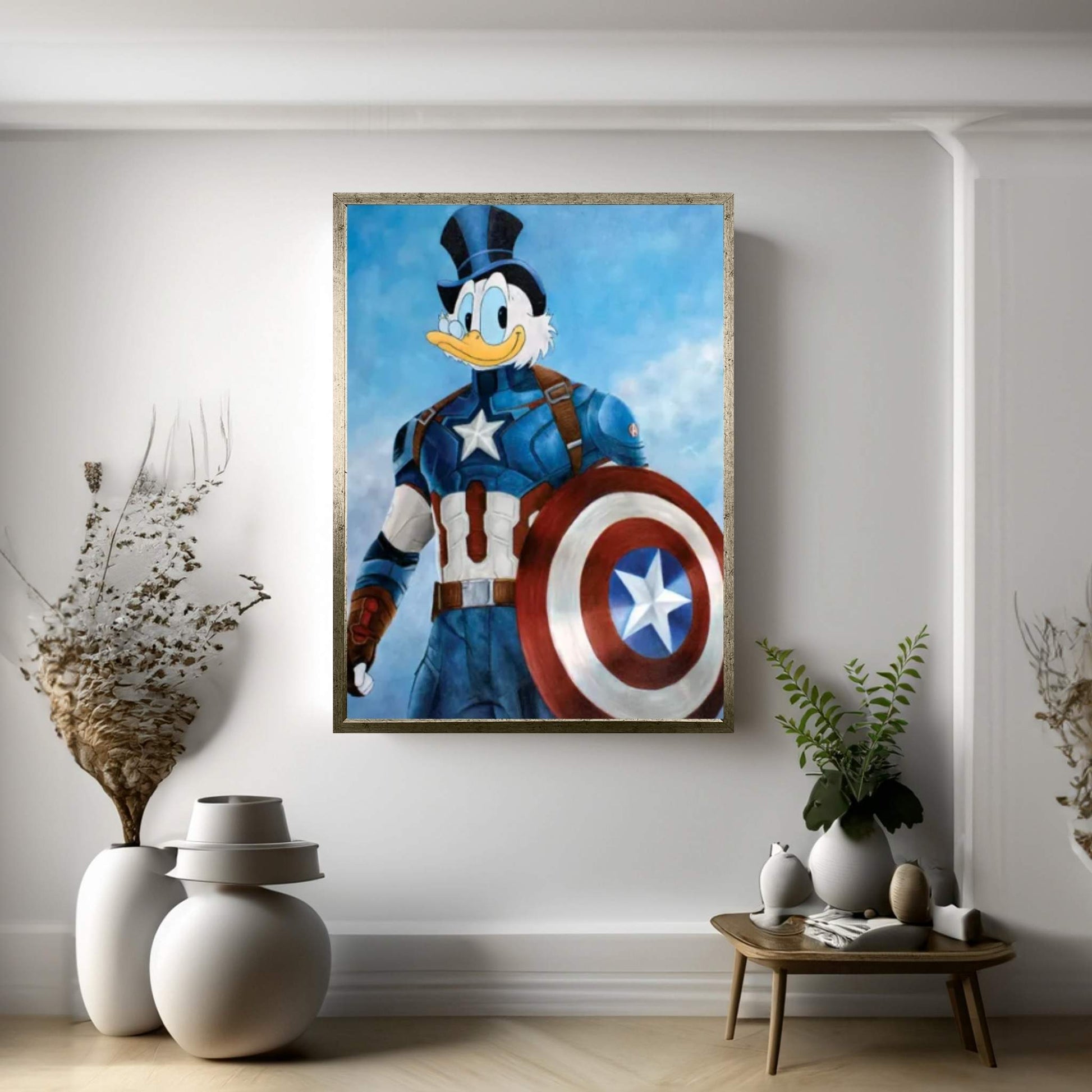 Captain Scrooge McDuck Canvas Wall Art - Y Canvas