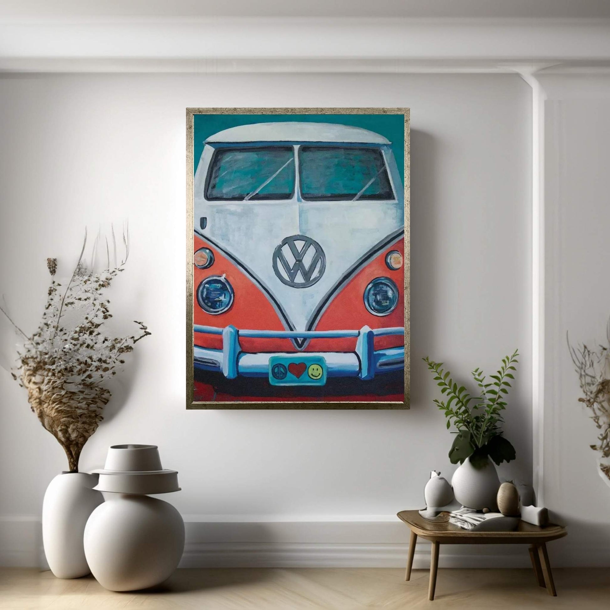 Volkswagen Van Bohemian Dream Canvas Wall Art - Y Canvas