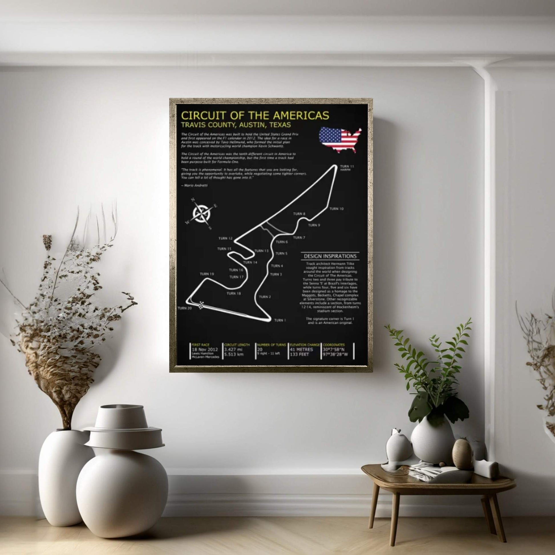 Circuit OfThe Americas BL Canvas Wall Art - Y Canvas