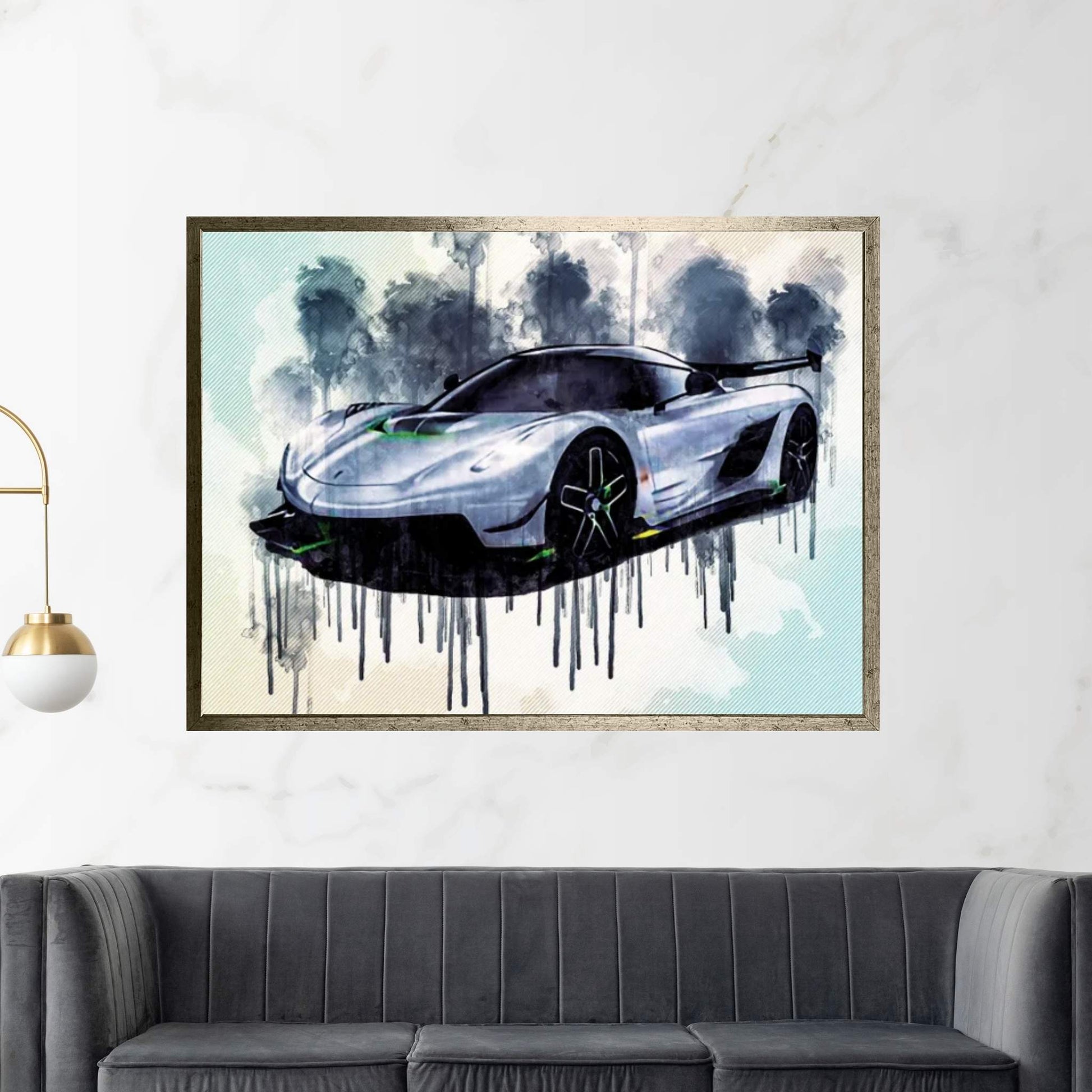 Koenigsegg Jesko 2020 Hypercar Front View New Luxury Supercar Canvas Wall Art - Y Canvas