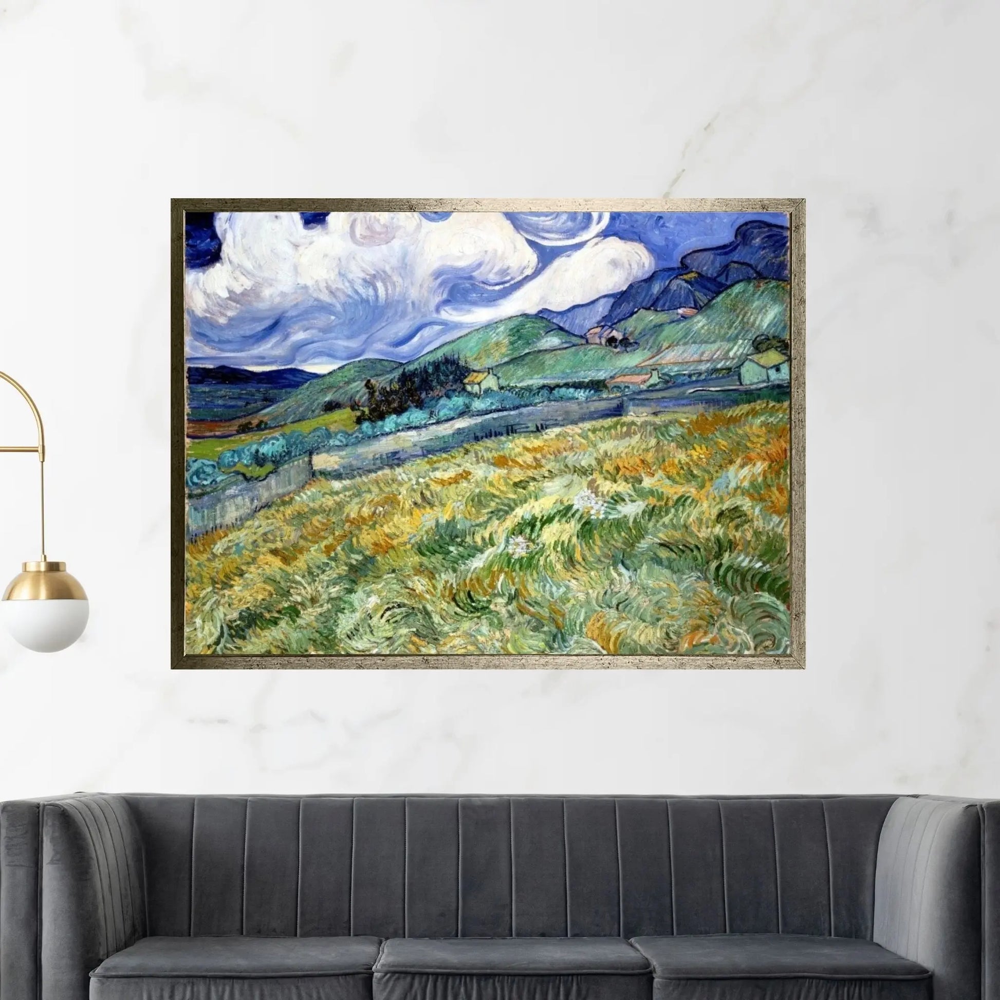 Landscape at Saint-Remy Canvas Wall Art - Y Canvas