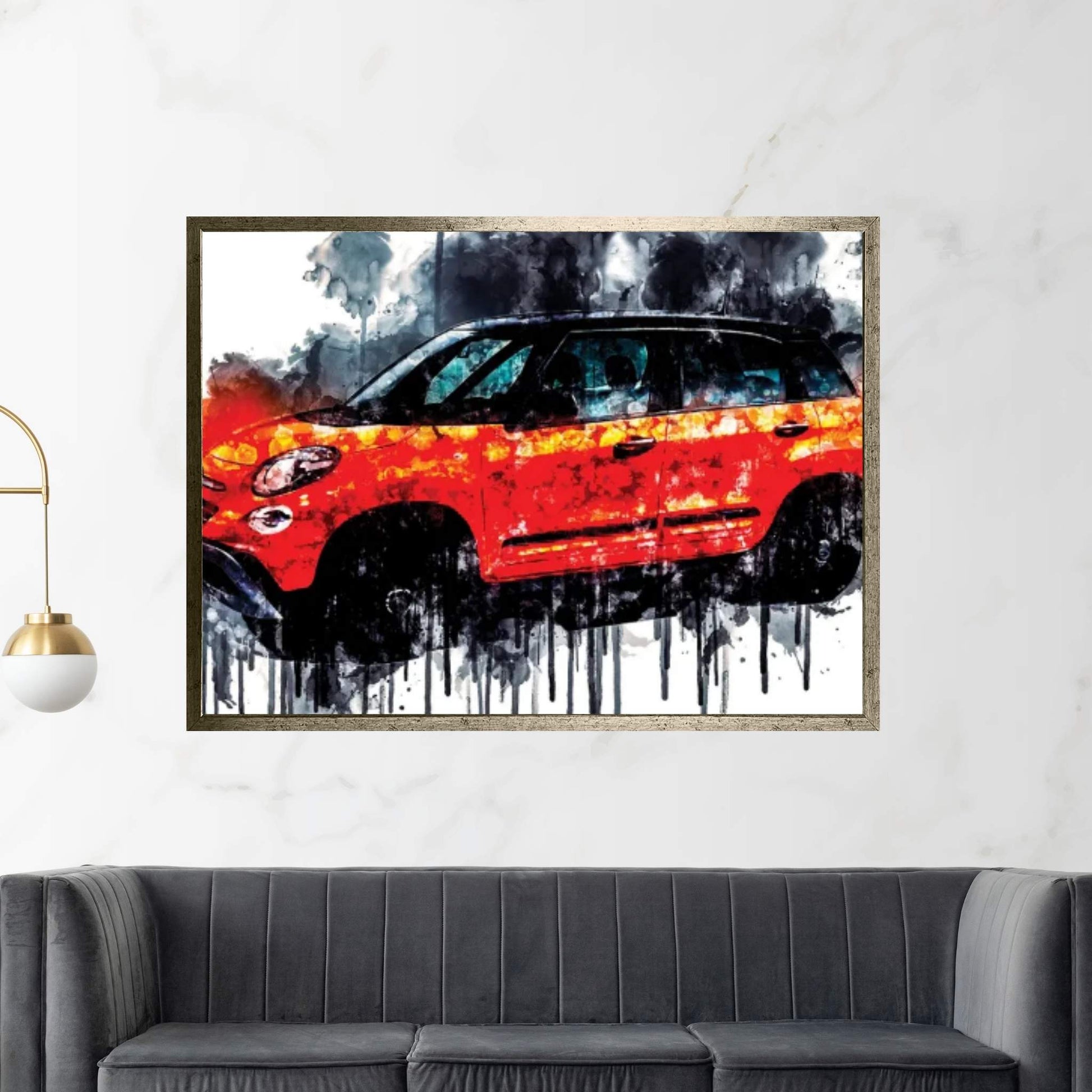 2018 Fiat 500L City Cross Vehicle CDXCV Canvas Wall Art - Y Canvas