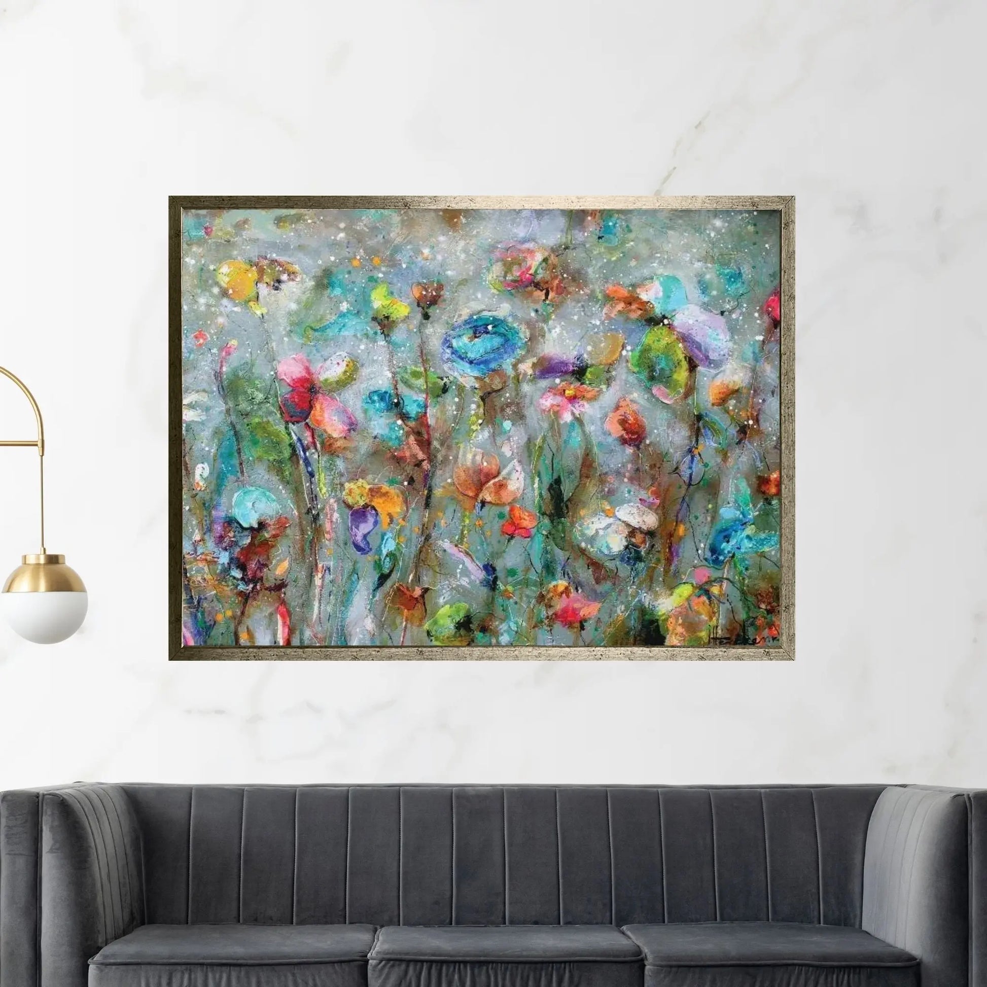 Flowers By Daw Canvas Wall Art - Y Canvas