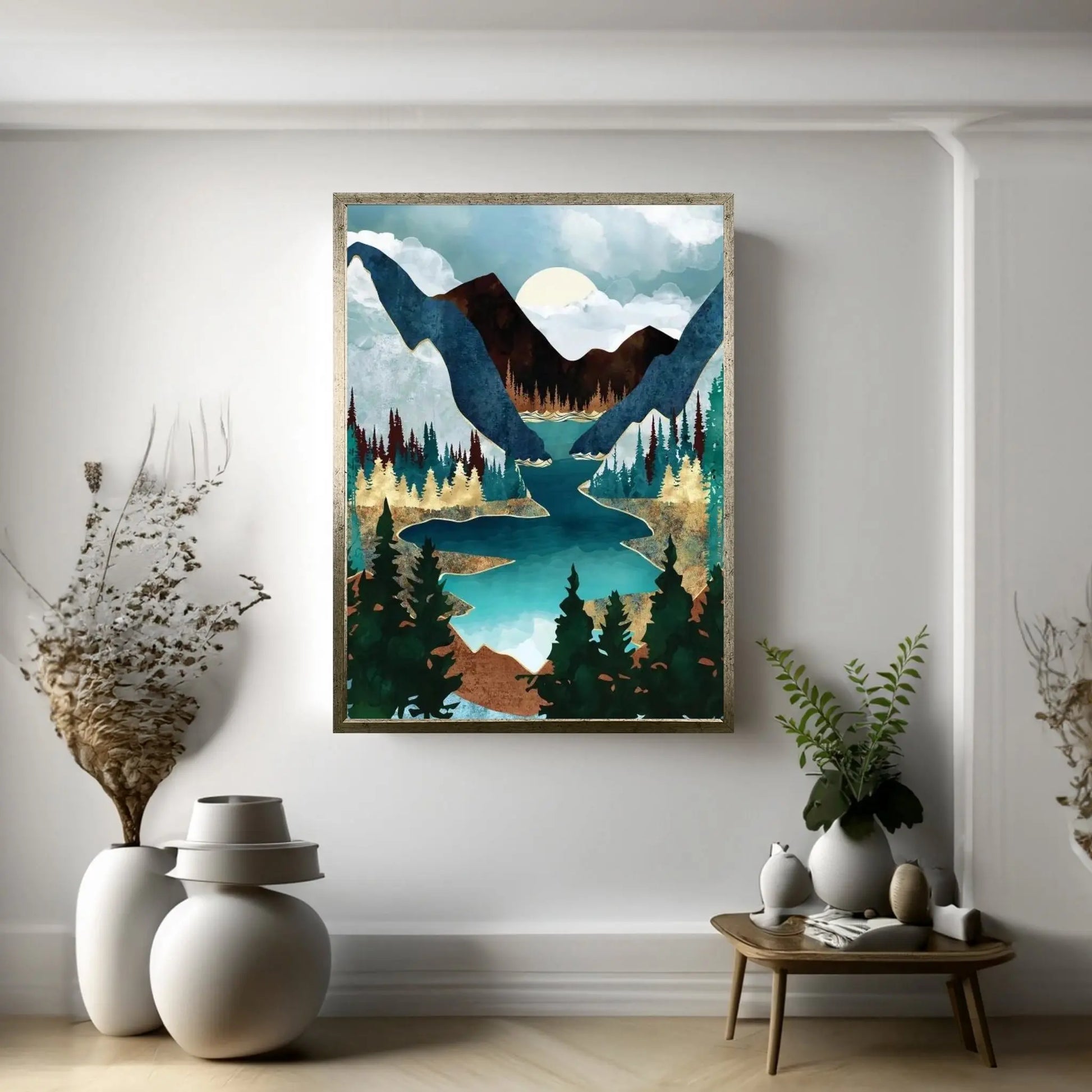 River Vista Canvas Wall Art - Y Canvas