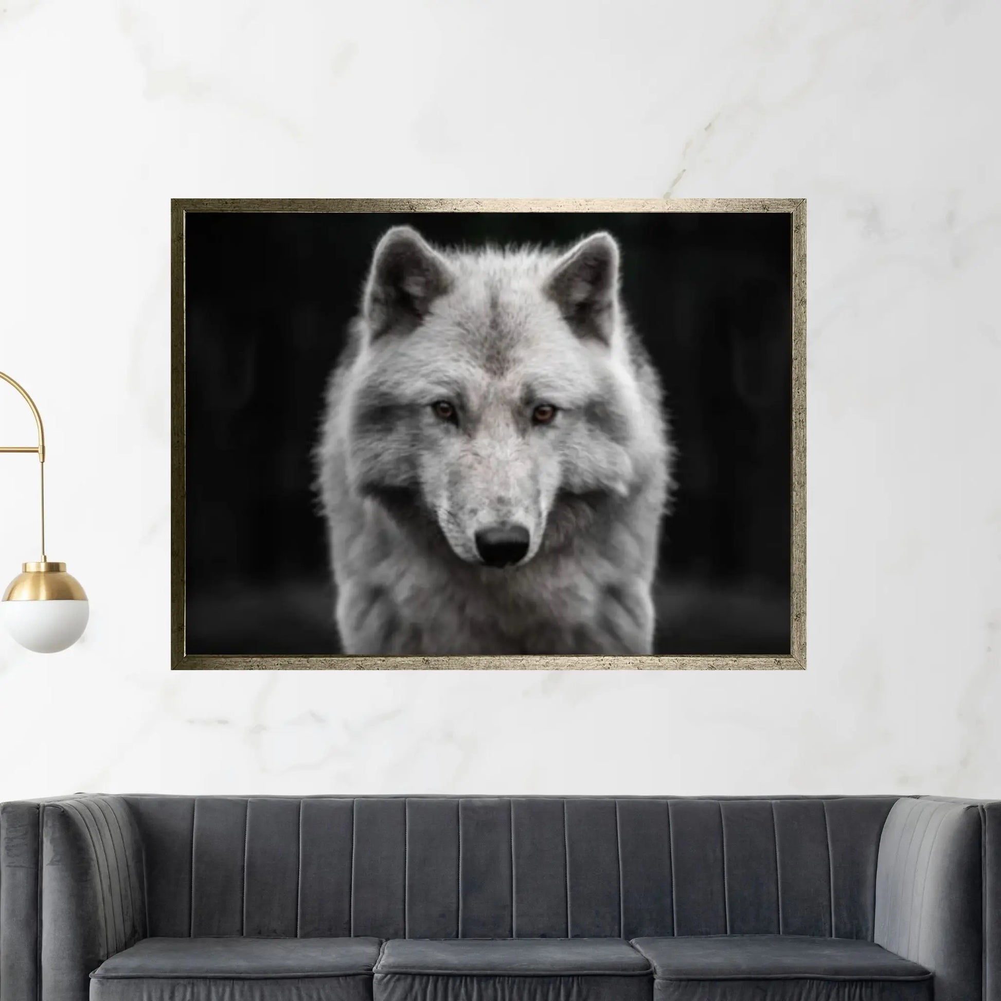 Grey Wolf Canvas Art Wolf Wall Art Grey Wolf Canvas Animal Wall Decor - Y Canvas