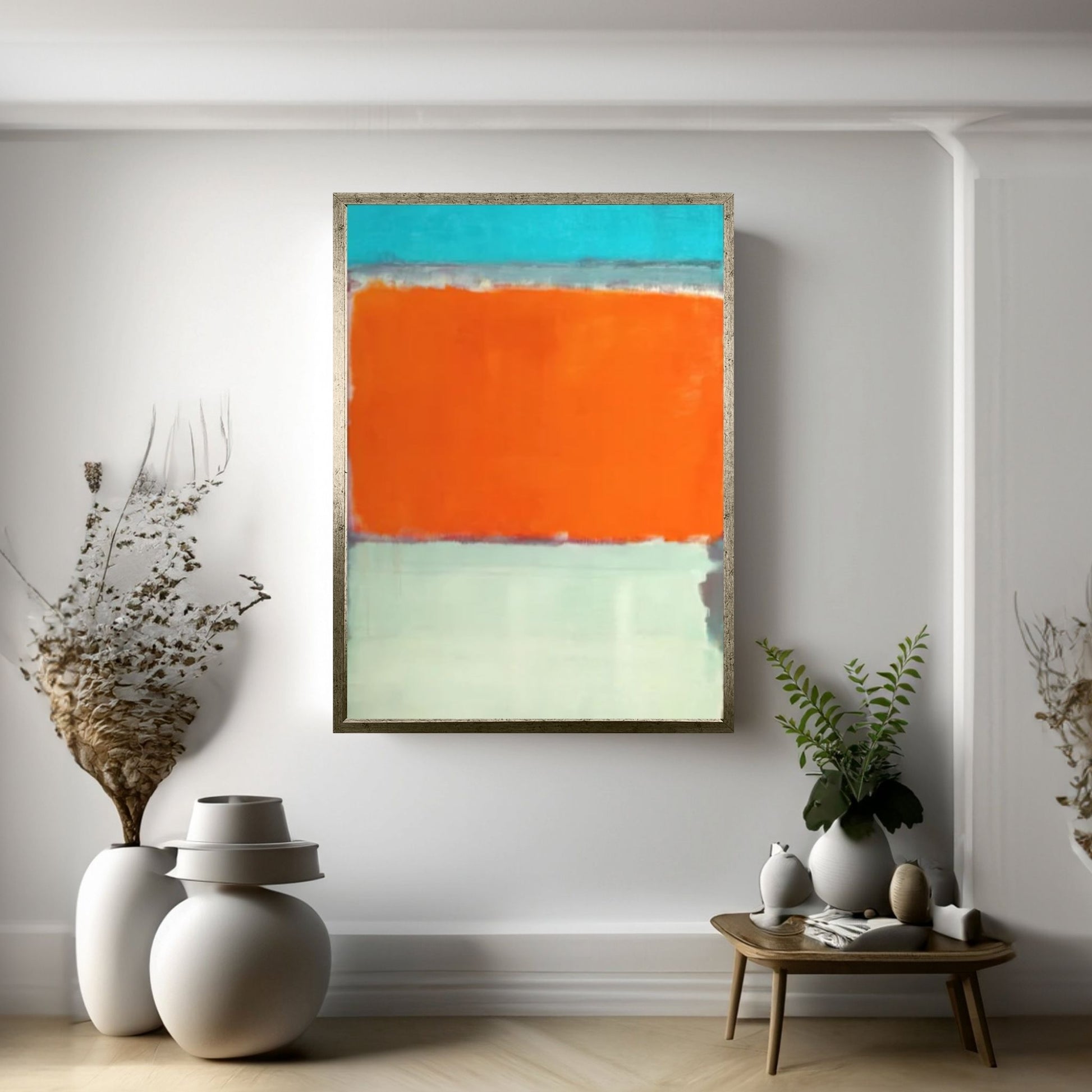 Orange & Blue Painting Mark Rothko No.10 1950 Reproduction Abstract Canvas Wall Art, Rothko Reproduction - Y Canvas