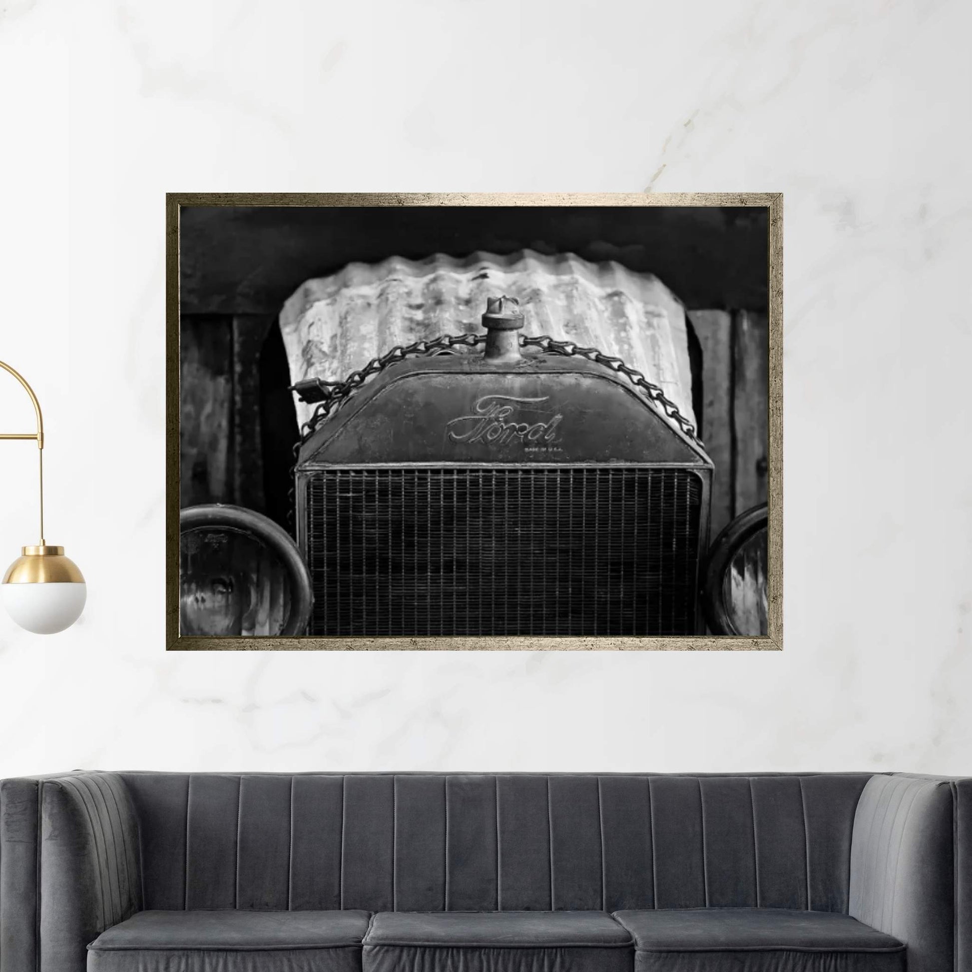 Model T in Black&White Canvas Wall Art - Y Canvas