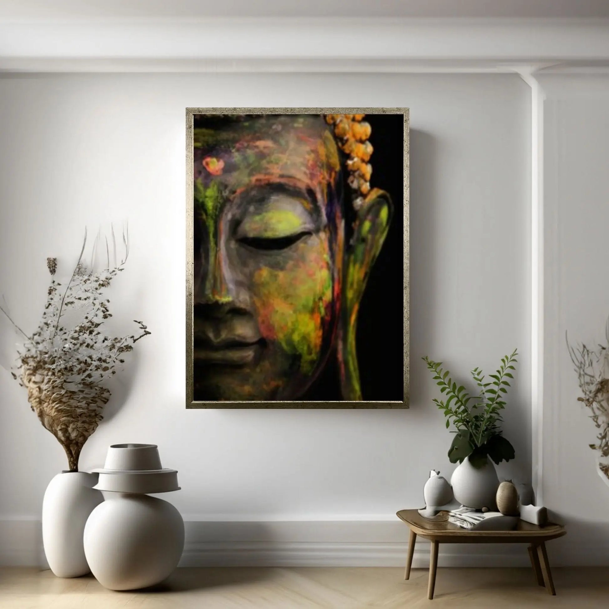 Buddha Buddhism Statue Canvas Wall Art Home Decor - Y Canvas