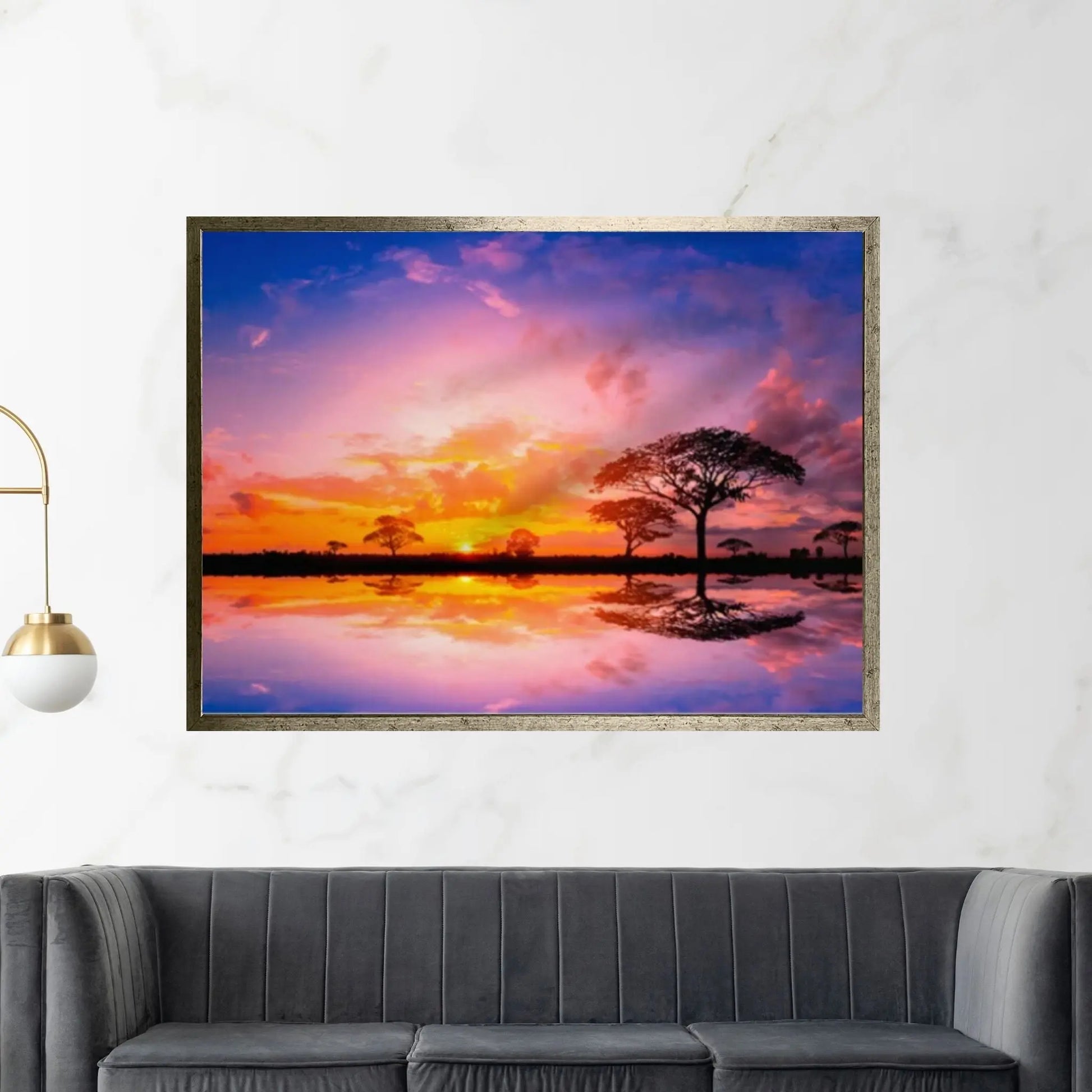 Sunset on the Beach Print on Canvas, Canvas Wall Set - Y Canvas