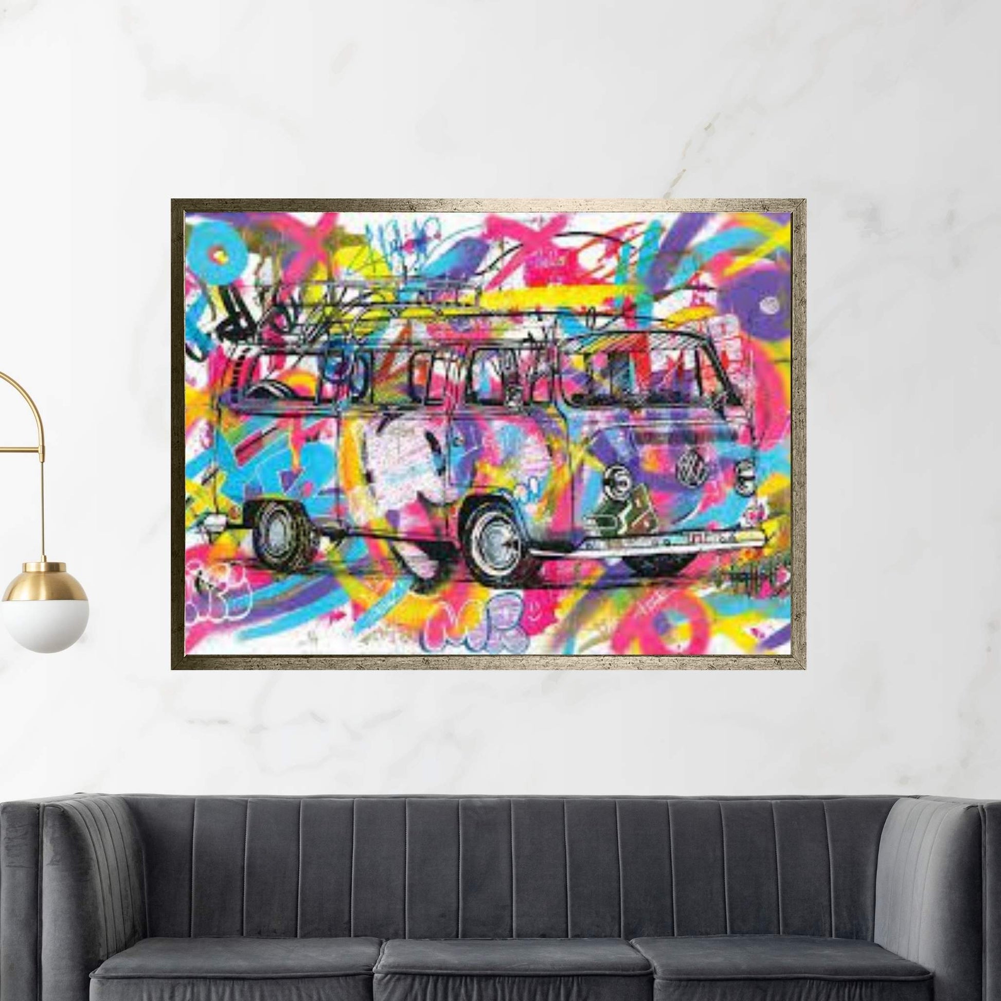 VW Kombi 1974 Canvas Wall Art - Y Canvas