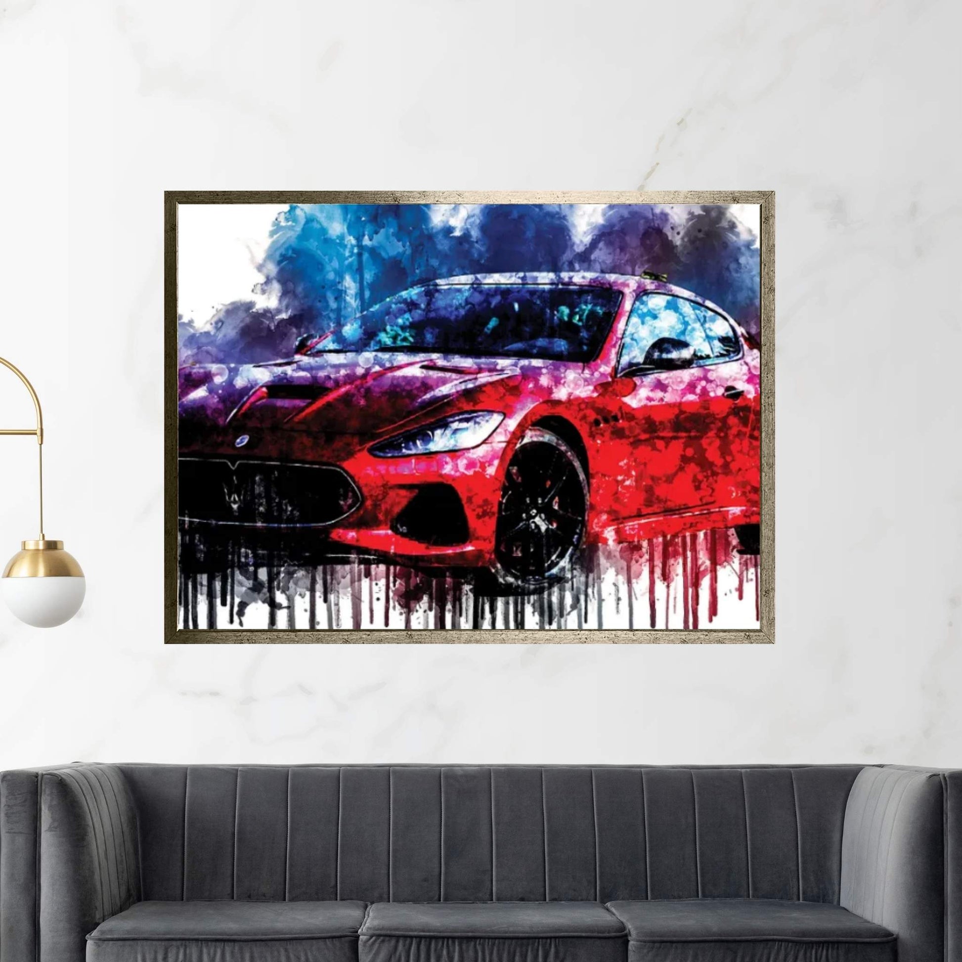 Car 2017 Maserati Granturismo MC Canvas Wall Art - Y Canvas