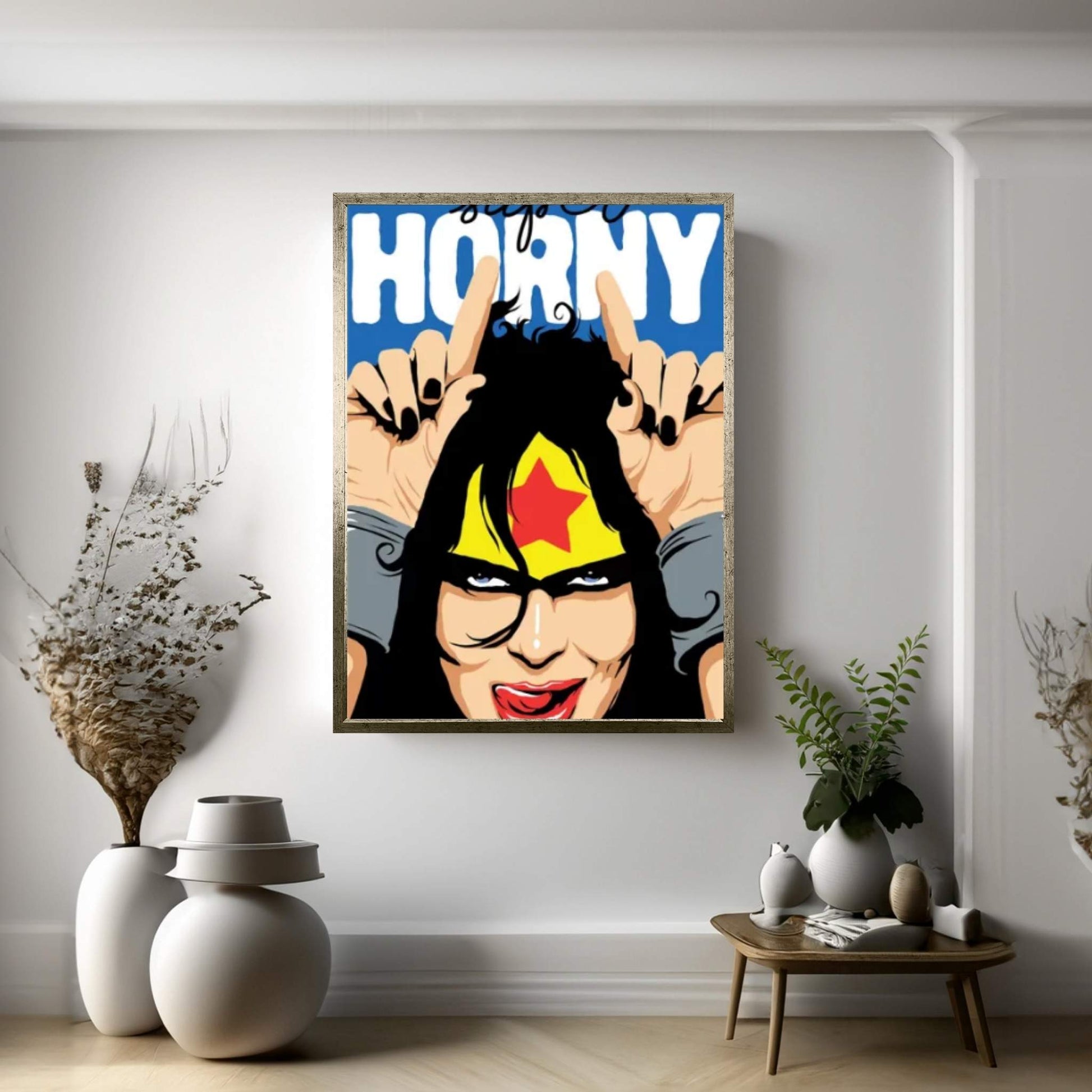 Super Horny Canvas Wall Art - Y Canvas