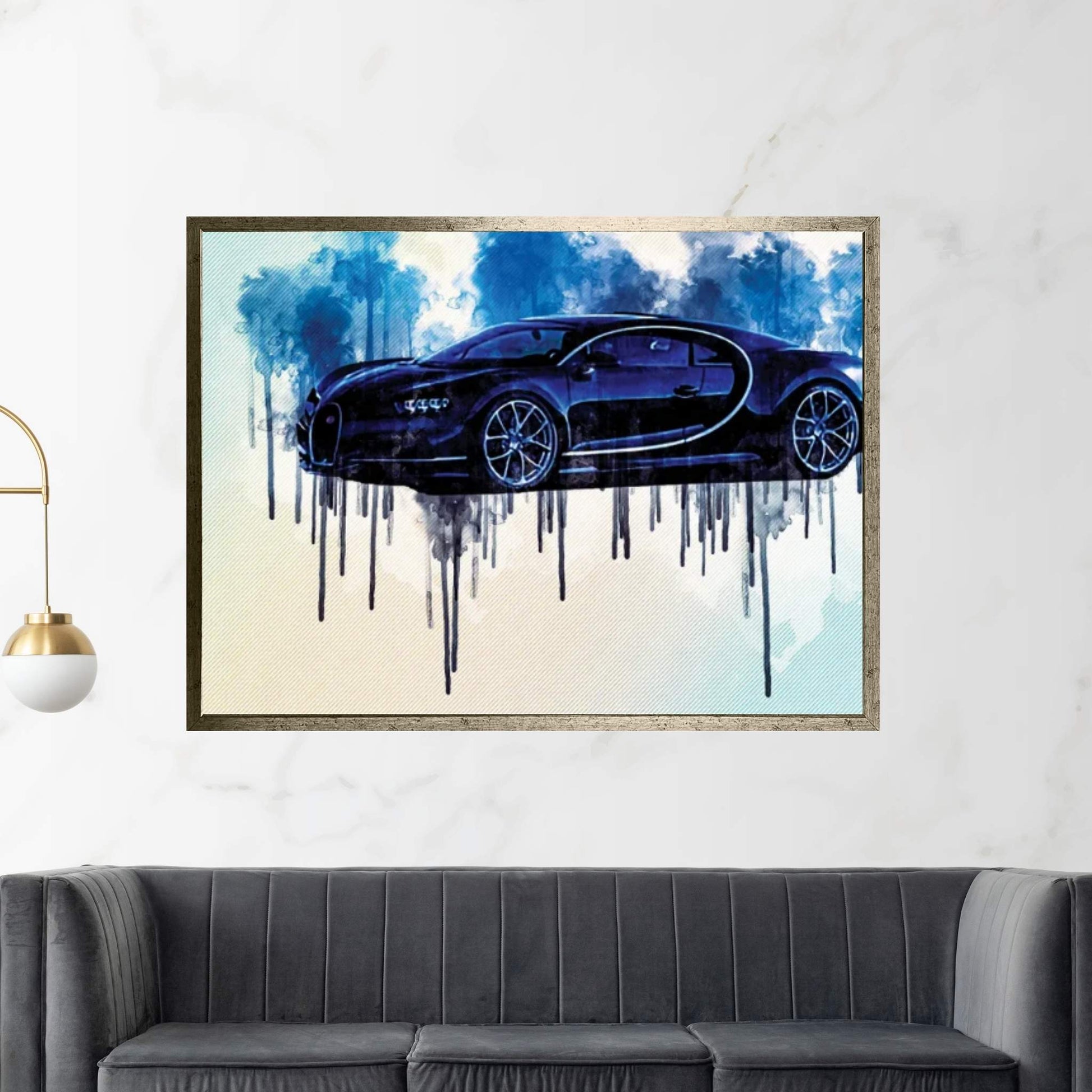 2017 New Hypercar Bugatti Chiron Canvas Wall Art - Y Canvas