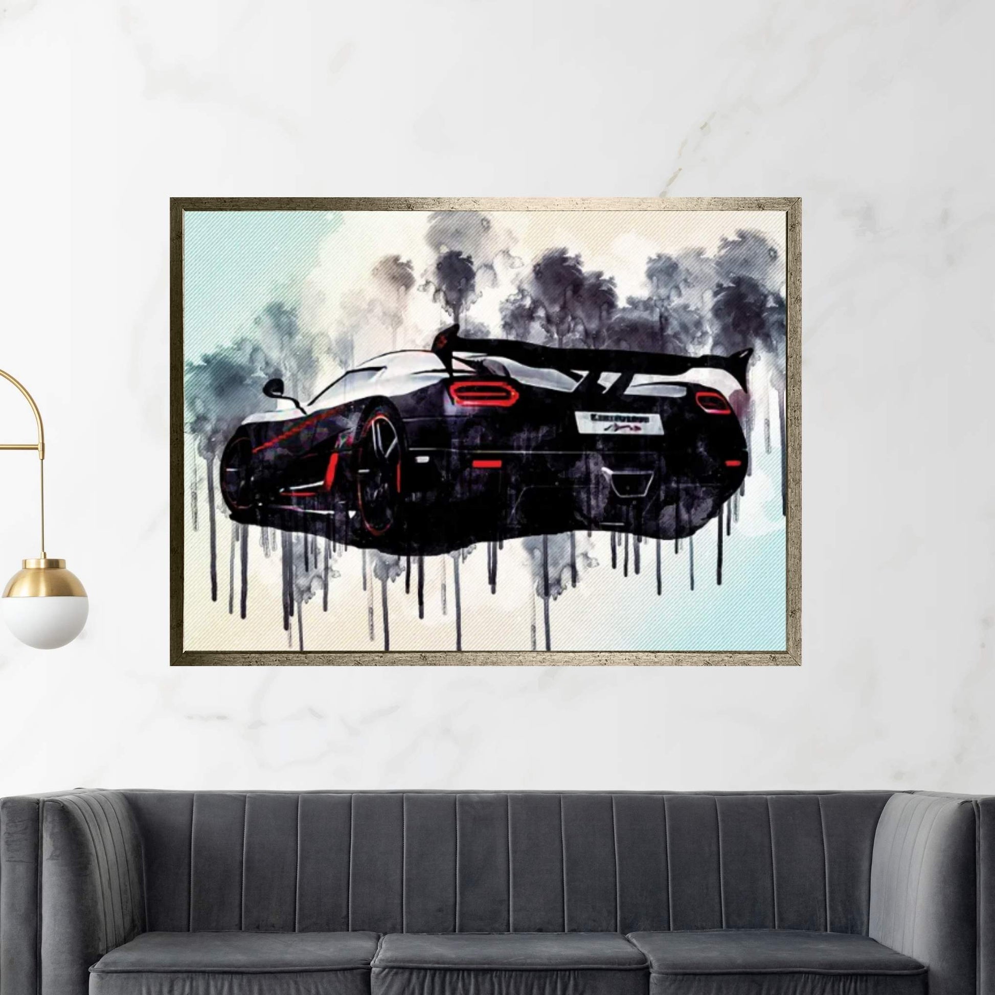 Koenigsegg Agera Rs 2017 Hypercar Rear View Carbon Case Tuning Supercar Canvas Wall Art - Y Canvas