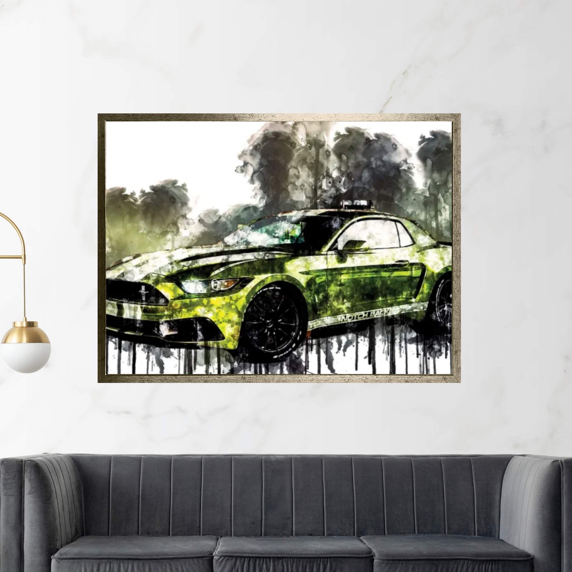 2017 Ford Mustang NotchBack Canvas Wall Art - Y Canvas