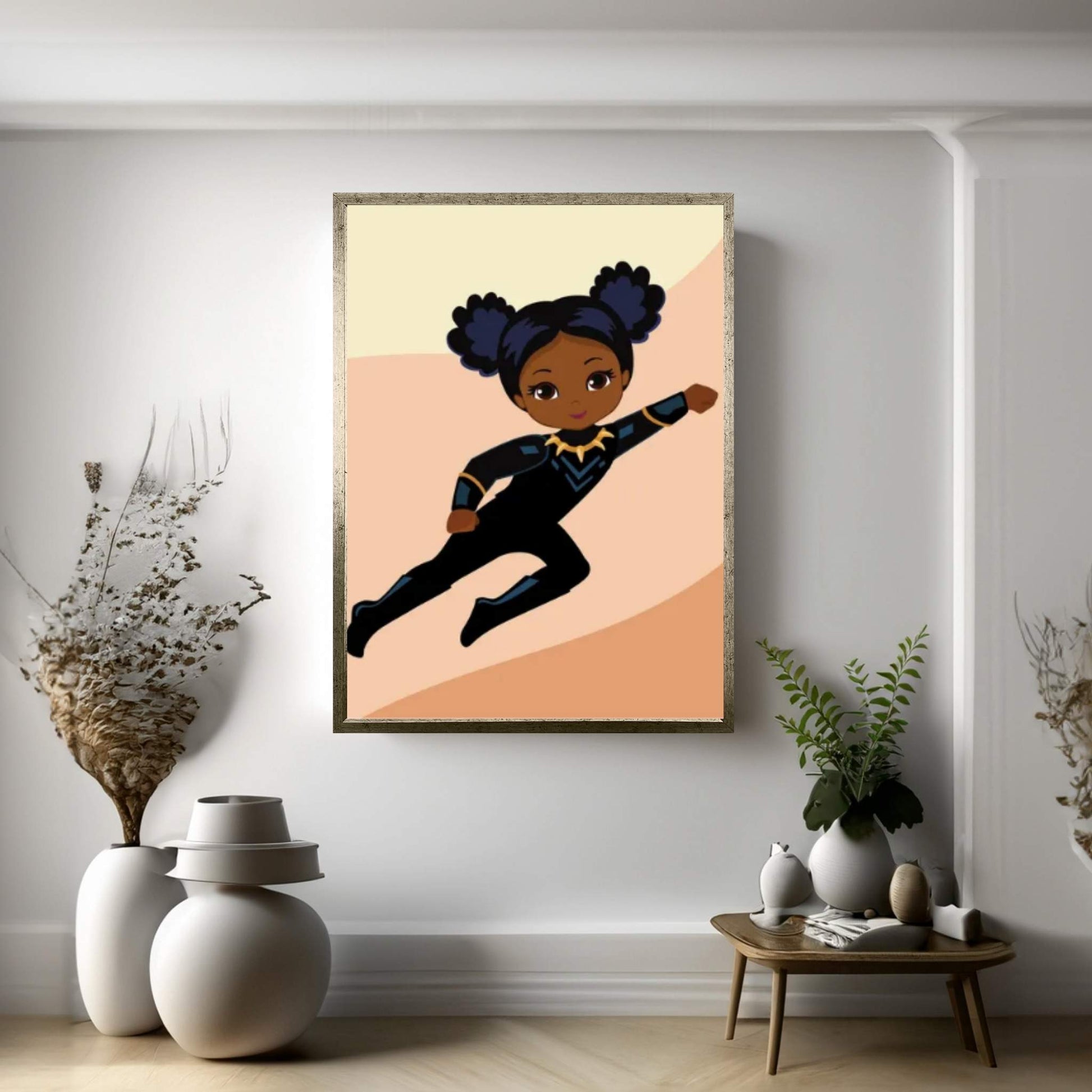 Black Panther Baby Canvas Wall Art - Y Canvas