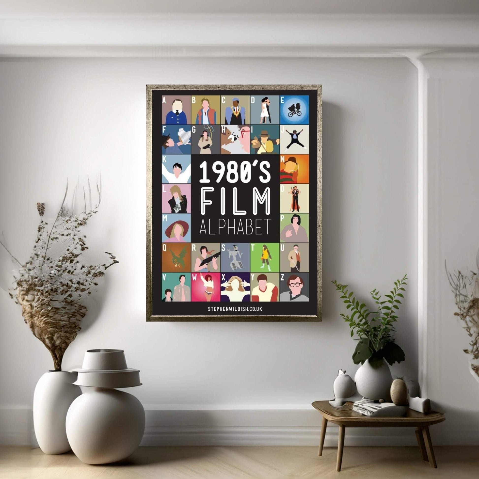 1980s Film Alphabet Canvas Wall Art - Y Canvas