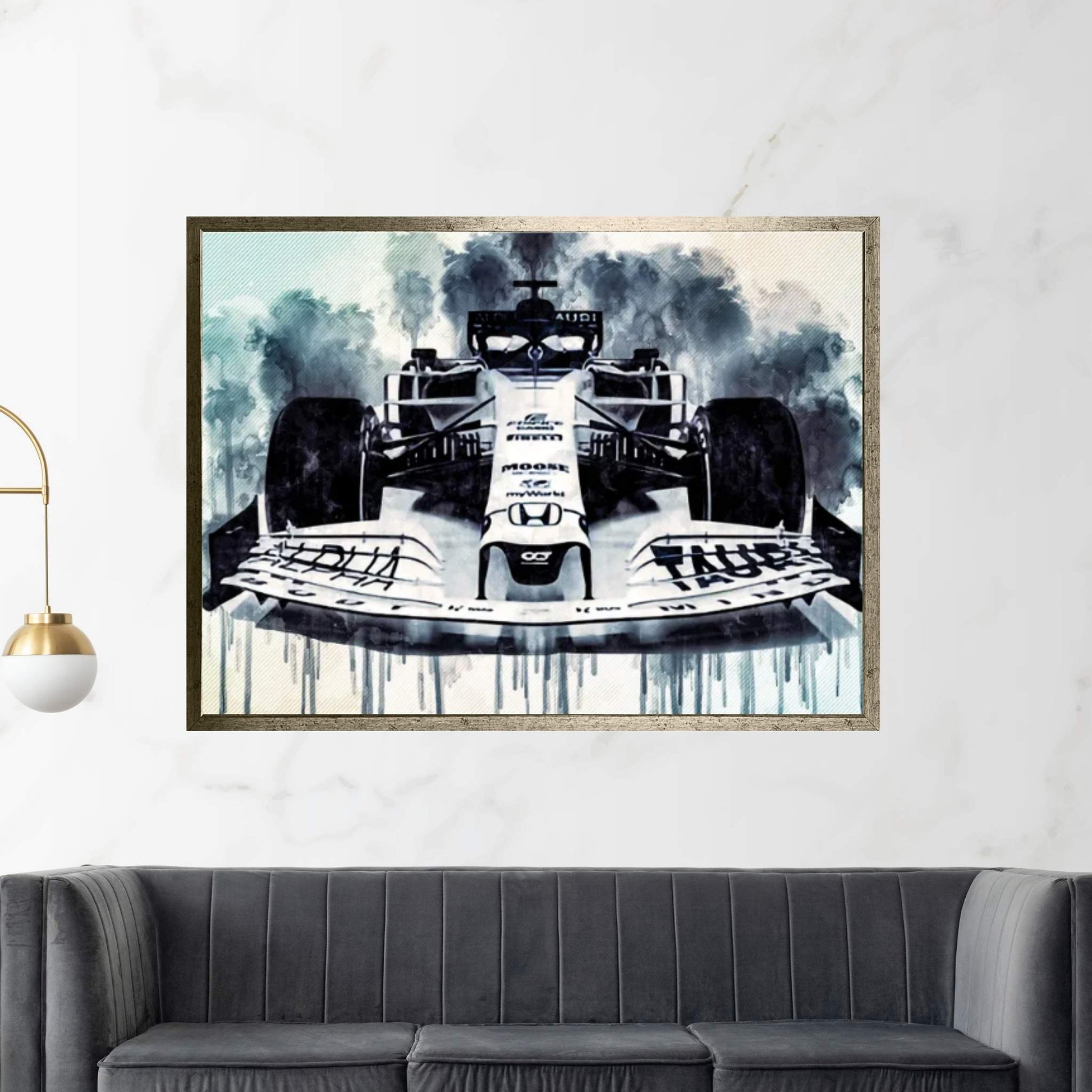 Alphatauri AT01 2020 F1 Formula 1 Front View Canvas Wall Art - Y Canvas