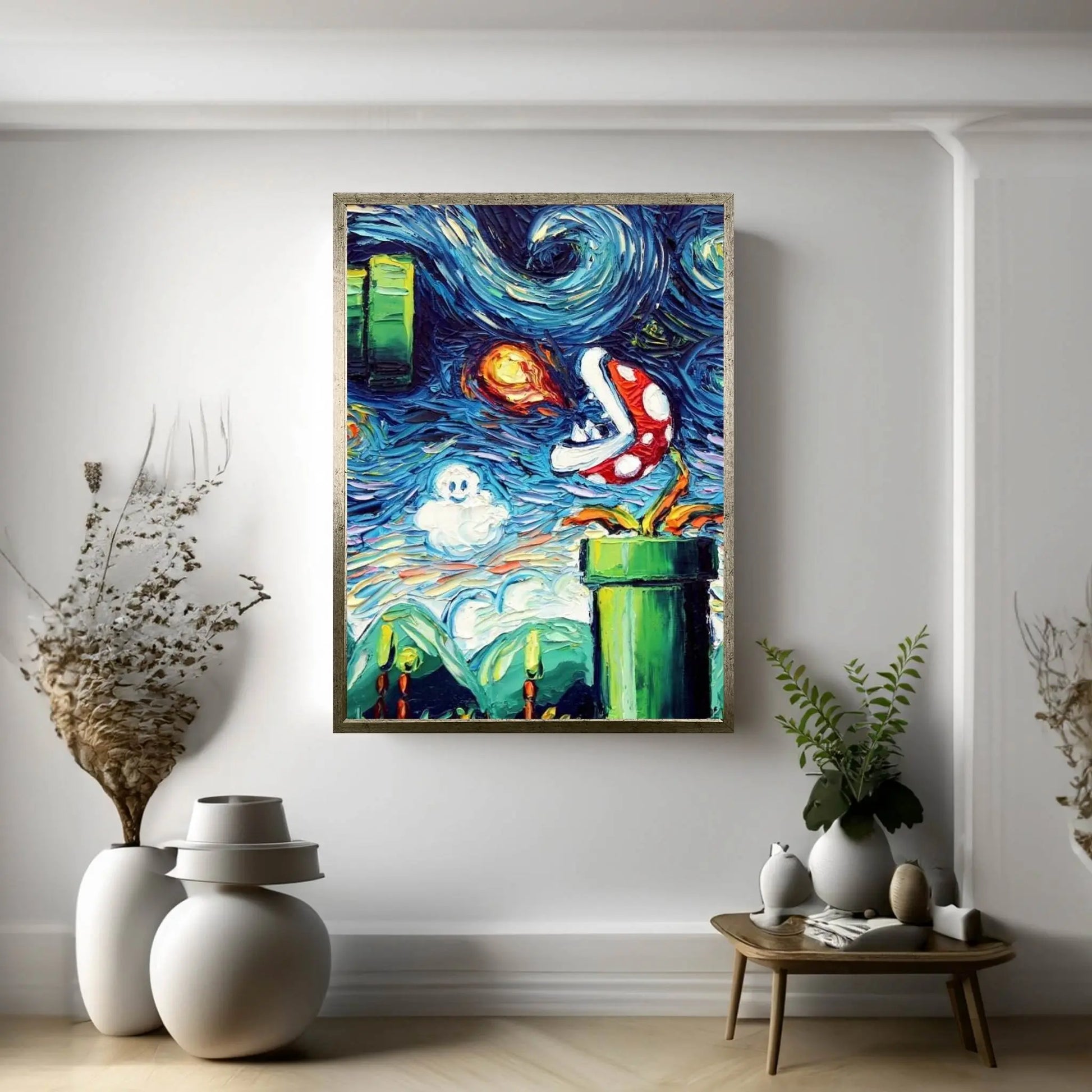 Van Gogh Never Leveled Up Canvas Wall Art - Y Canvas