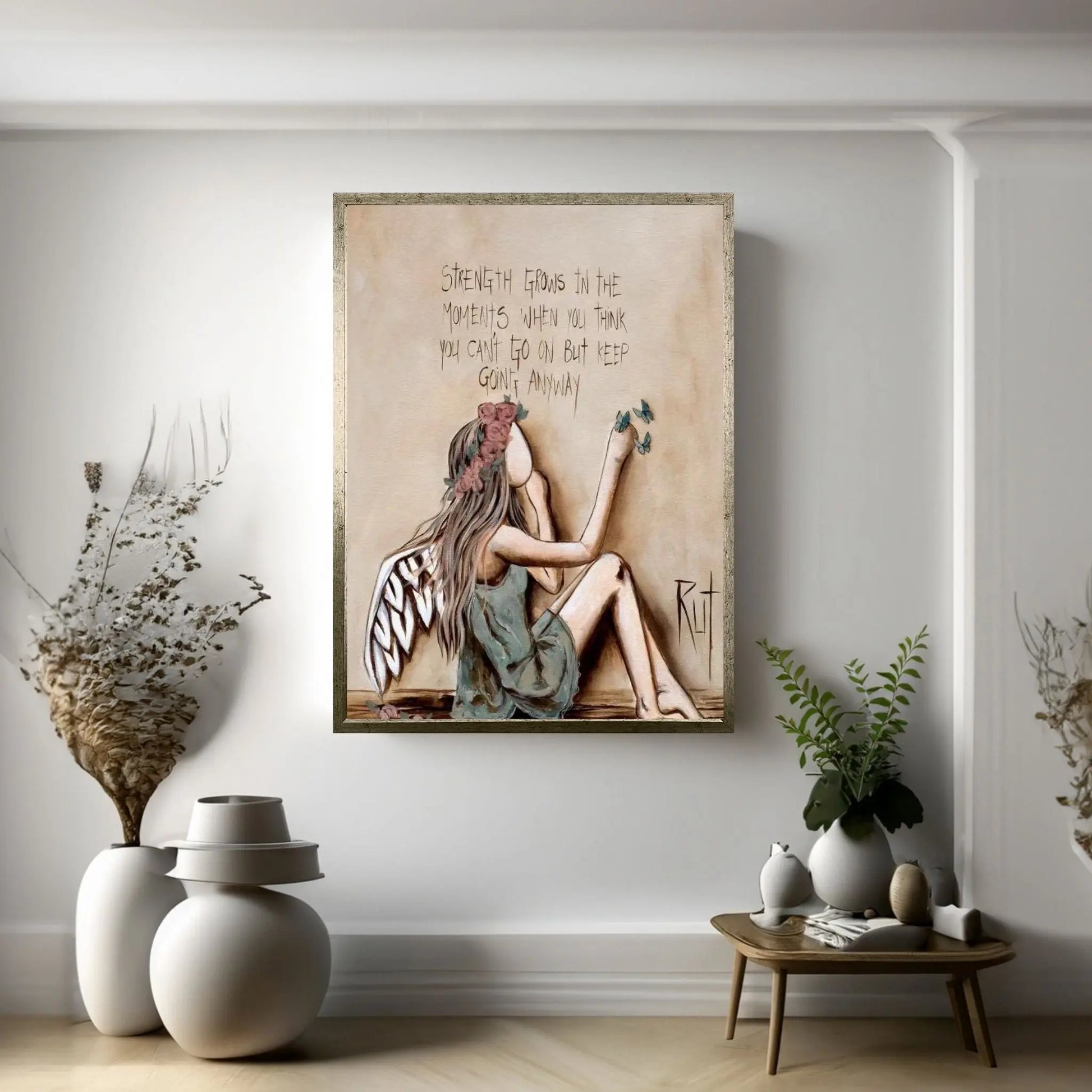 Strength Grows Canvas Wall Art - Y Canvas