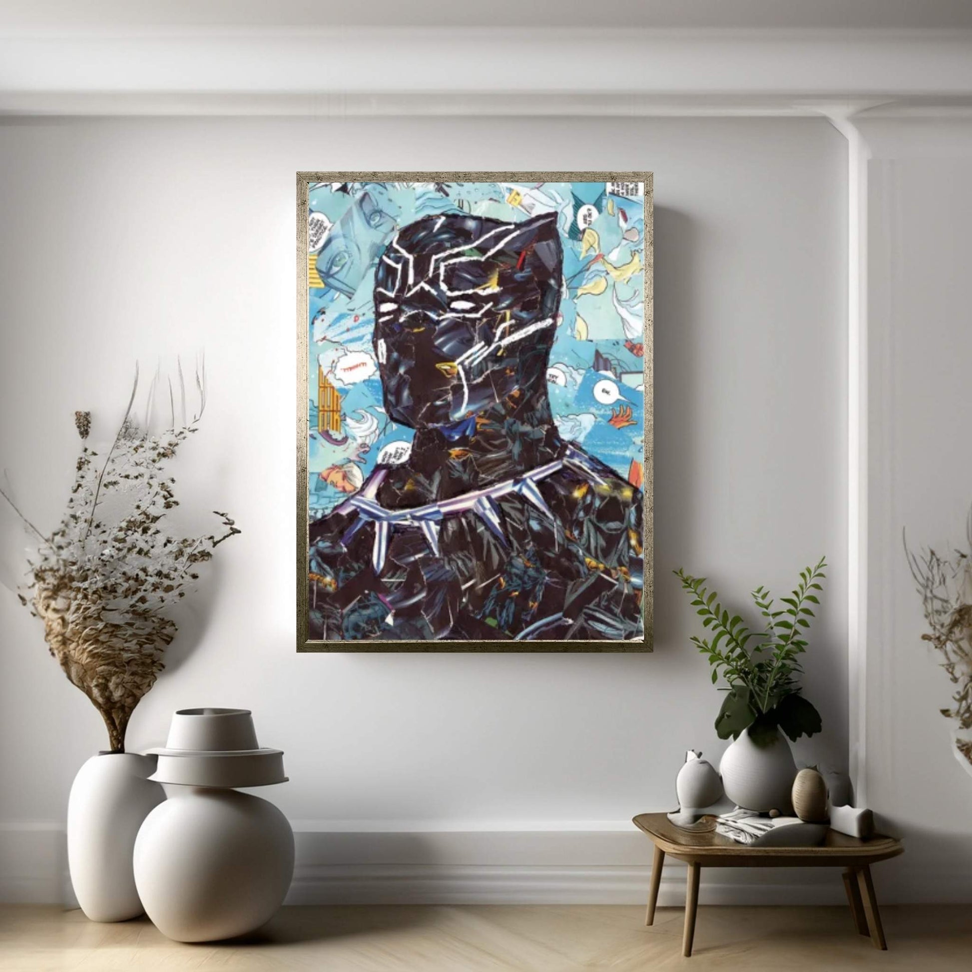 King T'Challa Black Panther Canvas Wall Art - Y Canvas