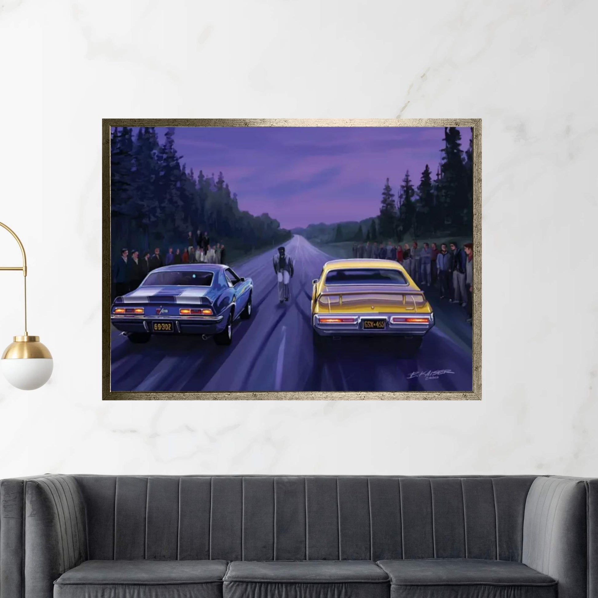 Back Road Races Canvas Wall Art - Y Canvas