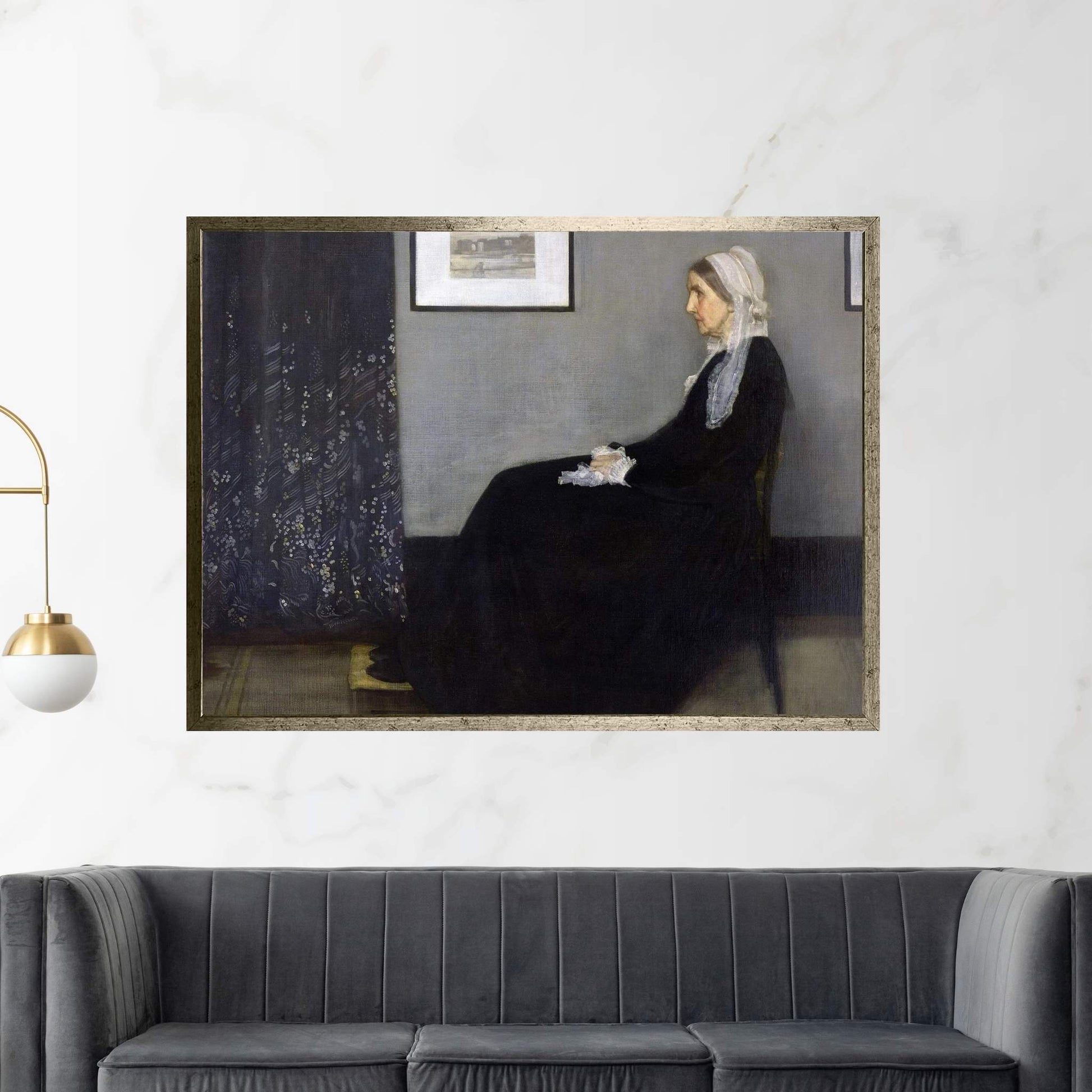 Arrangement in Grey and Black No. 1 (Whistler's Mother) Canvas Wall Art - Y Canvas