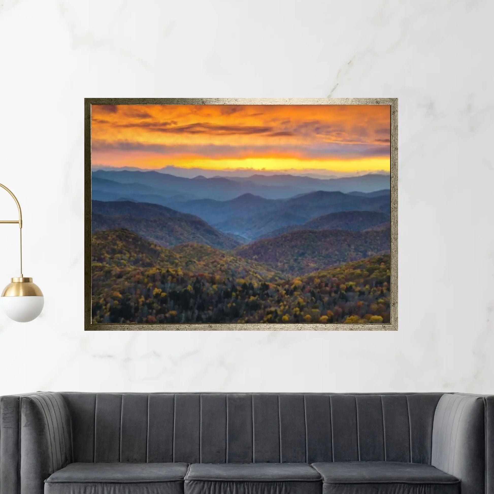 Blue Ridge Parkway Mountains Canvas Wall Art Home Decor North Carolina Print Wall Art - Y Canvas