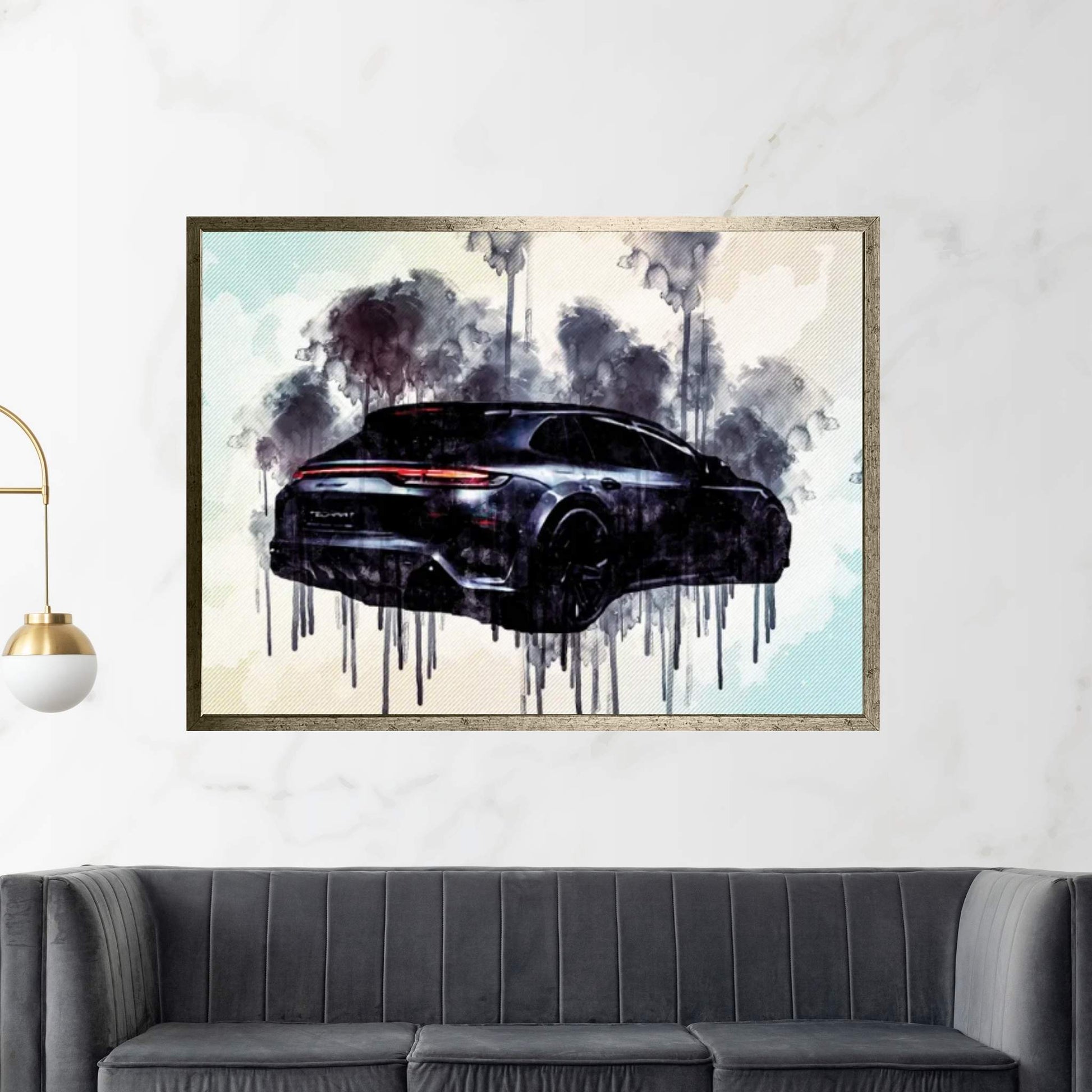 2021 Techart Grandgt Porsche Panamera Rear View Exterior Canvas Wall Art - Y Canvas