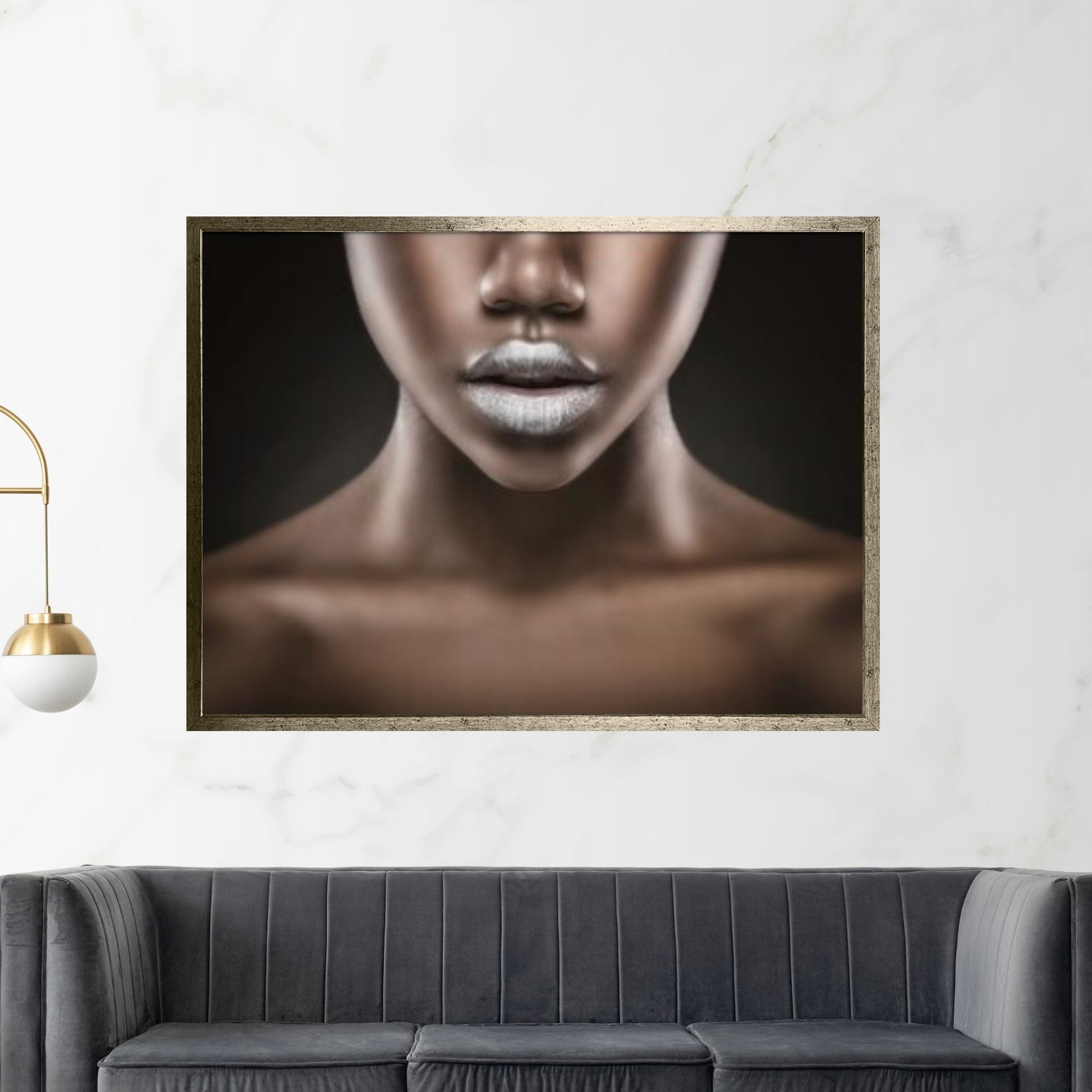 African Art Wall Decor, African Woman Makeup Wall Art, Abstract Canvas Art - Y Canvas