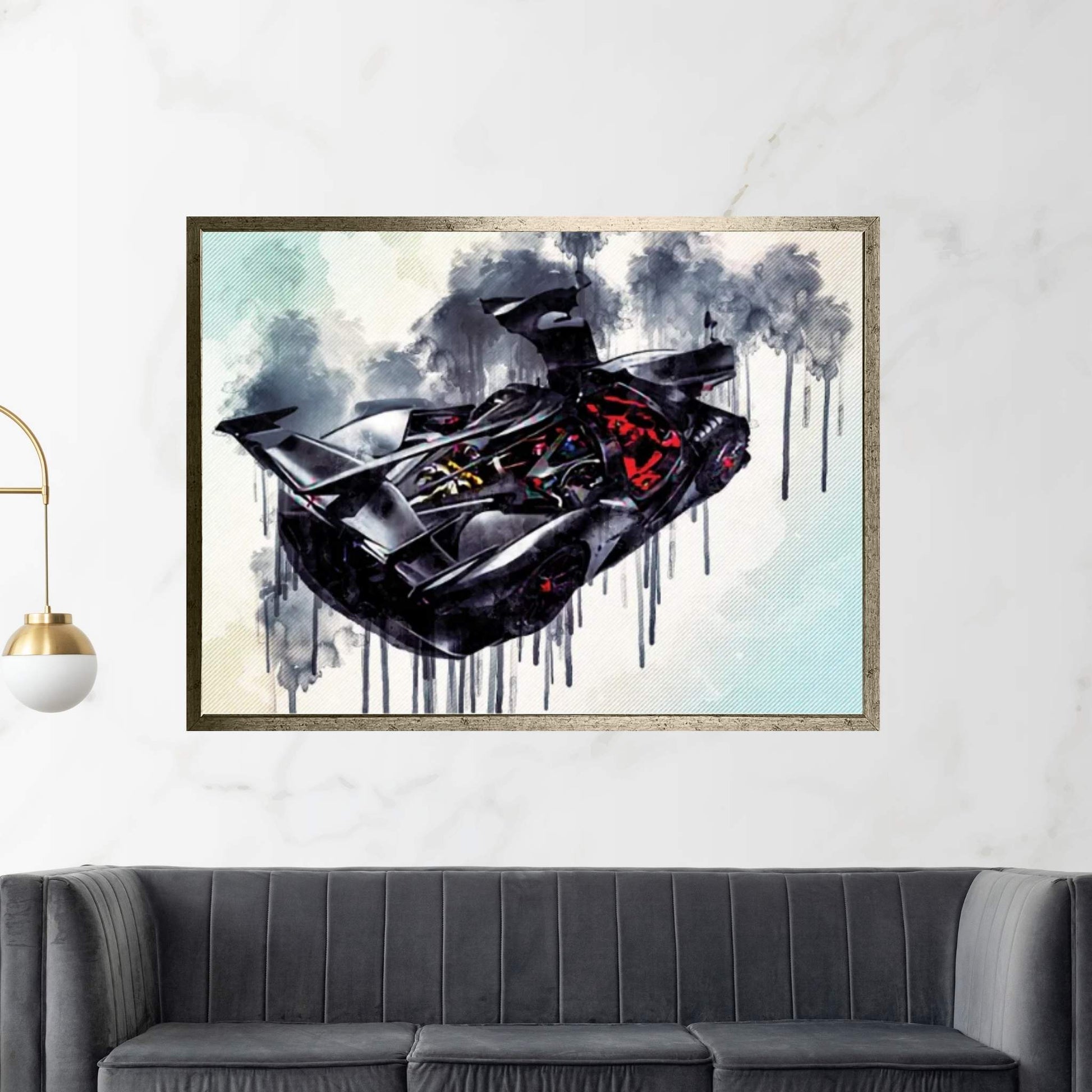 Apollo IE 2019 Red Interior Hypercar Supercar Racing Car Apollo Canvas Wall Art - Y Canvas