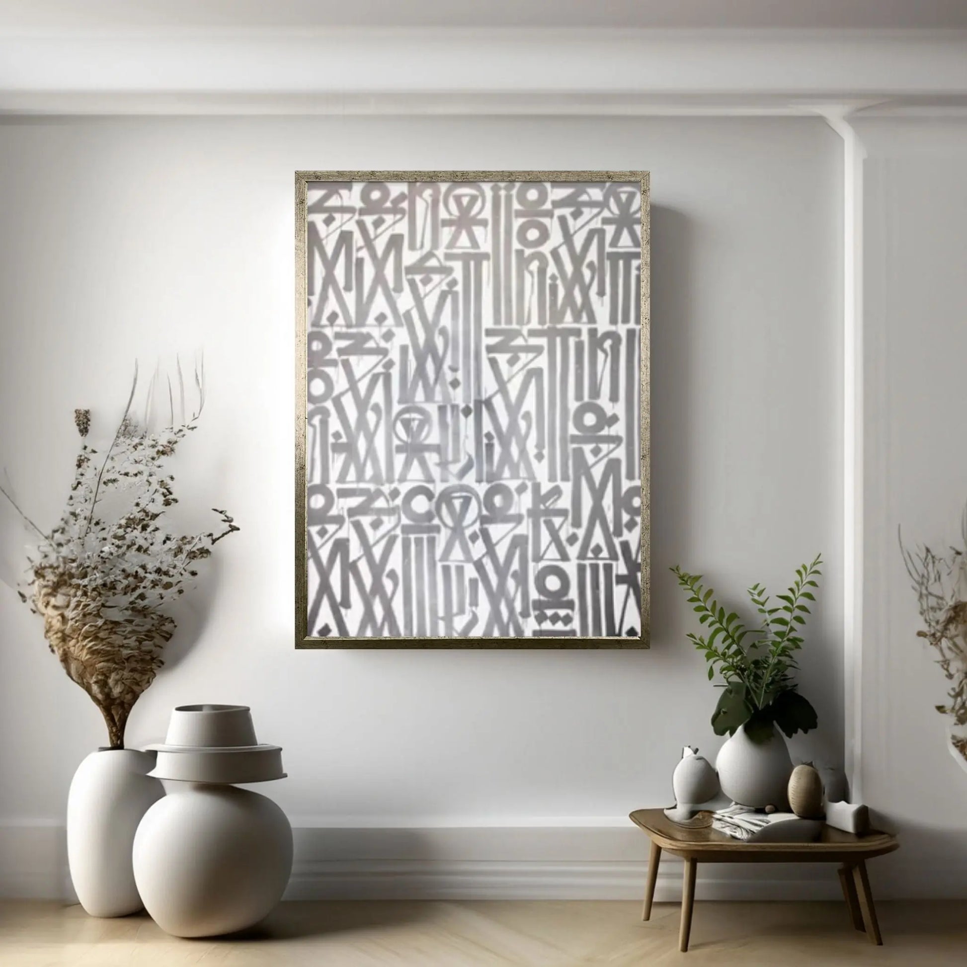 Abstract Retna Wall Art Graffiti American Black & White Reproduction Painting Wall Art Poster Print Graffiti Art - Y Canvas