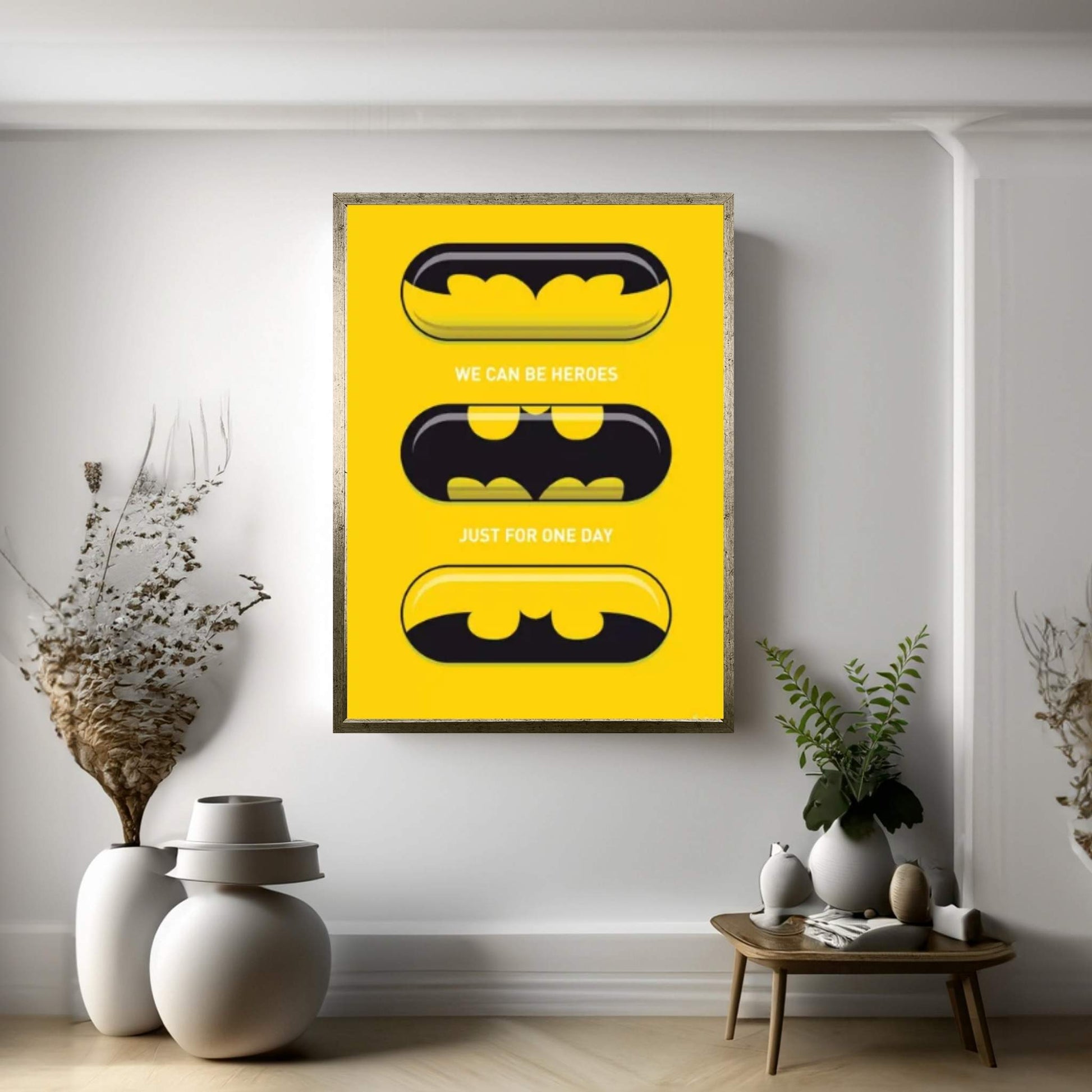 Superhero Pills Batman Canvas Wall Art - Y Canvas