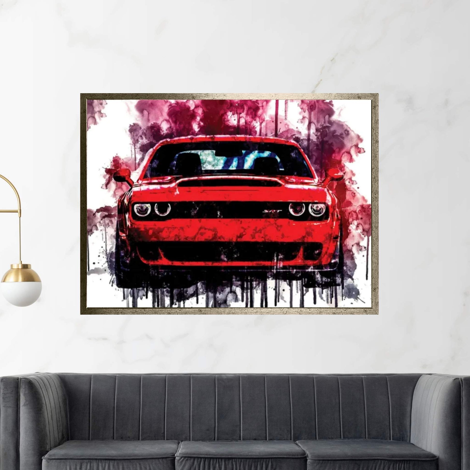 2018 Dodge Challenger SRT Demon Canvas Wall Art - Y Canvas