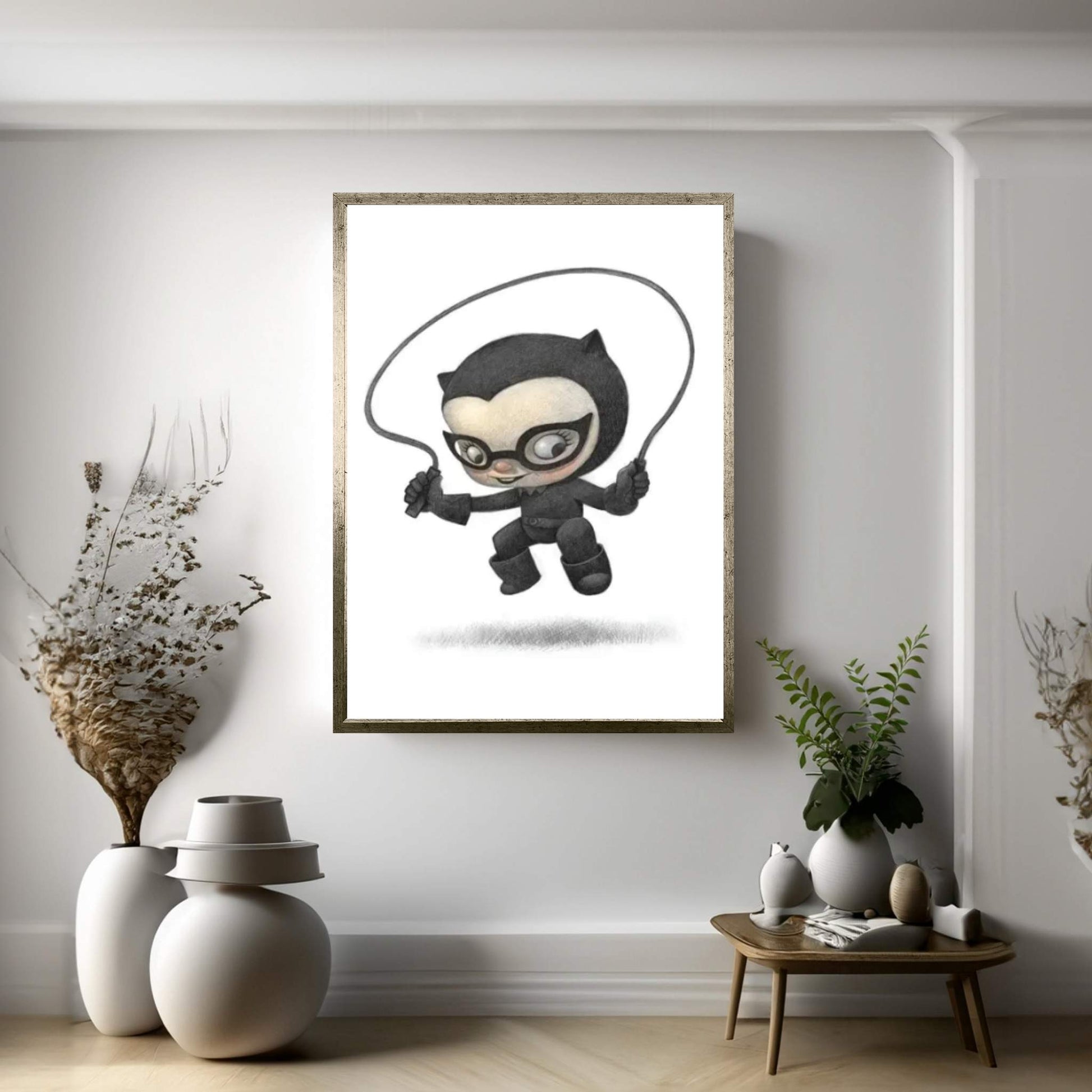 Baby Batgirl Canvas Wall Art - Y Canvas